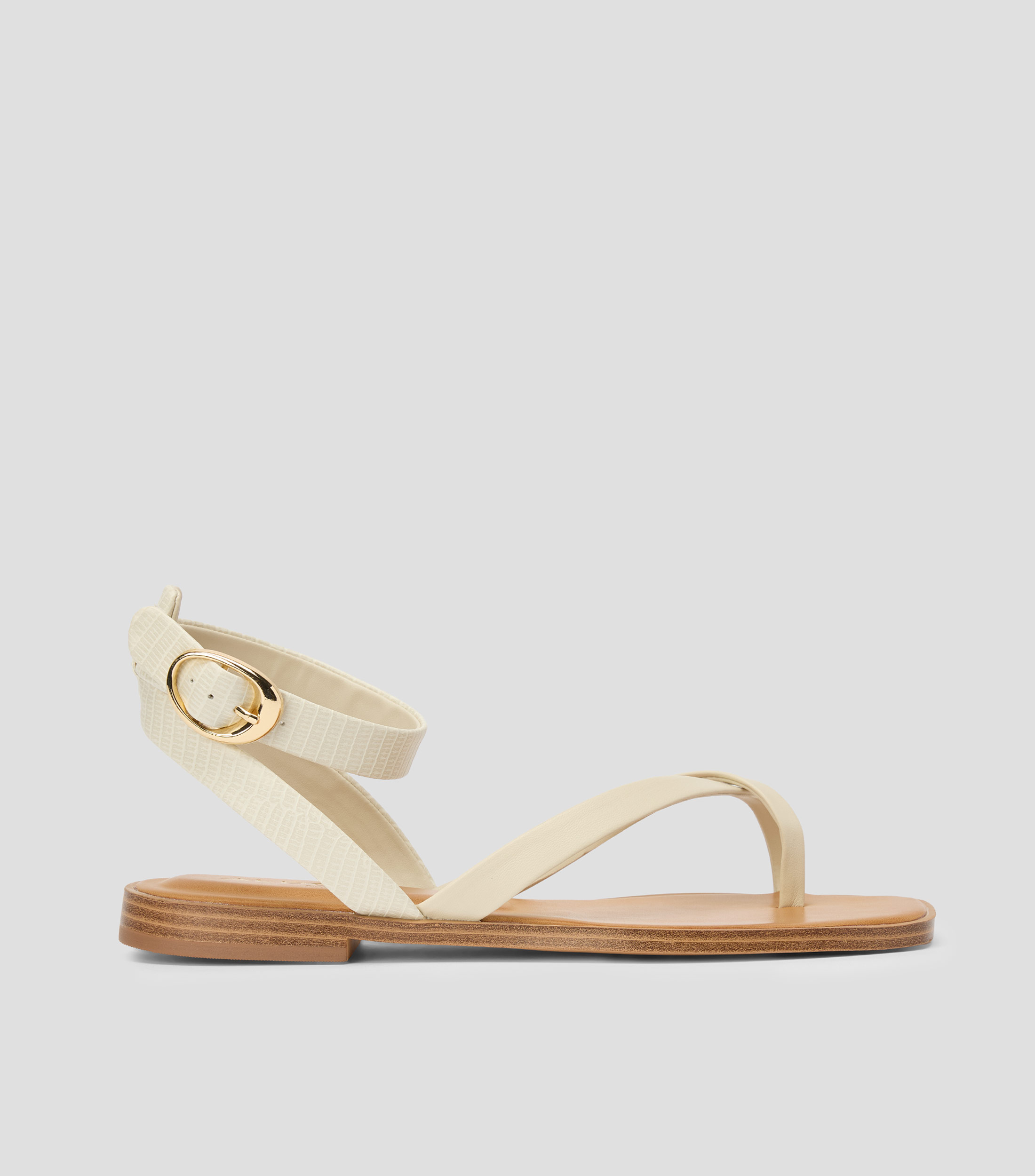 Sandalias planas en piel Daressi Mujer
