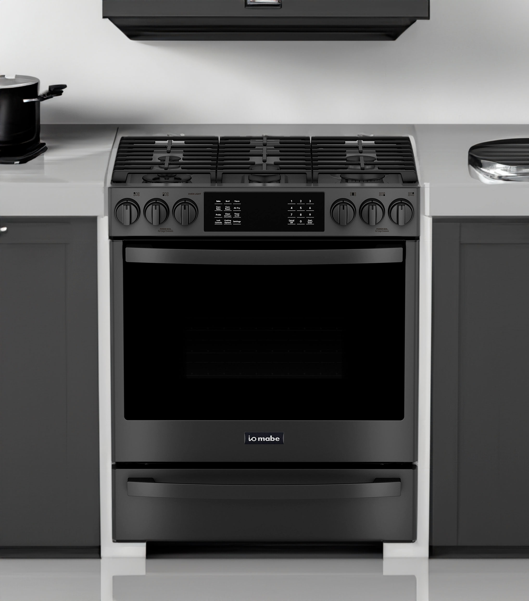 Estufa de piso Gas Natural - Gas LP 30quot Negra