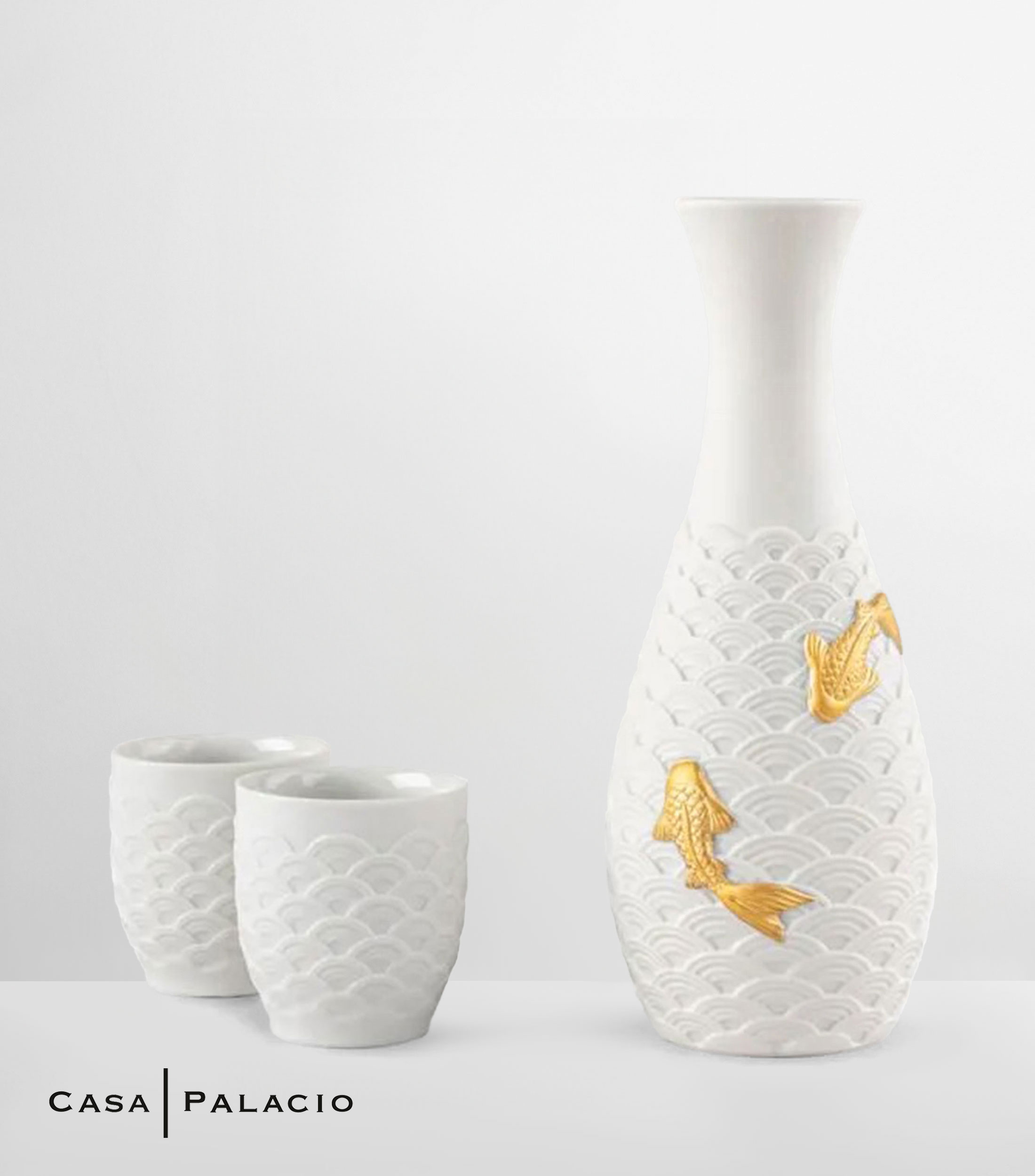 Set Koi Sake en porcelana