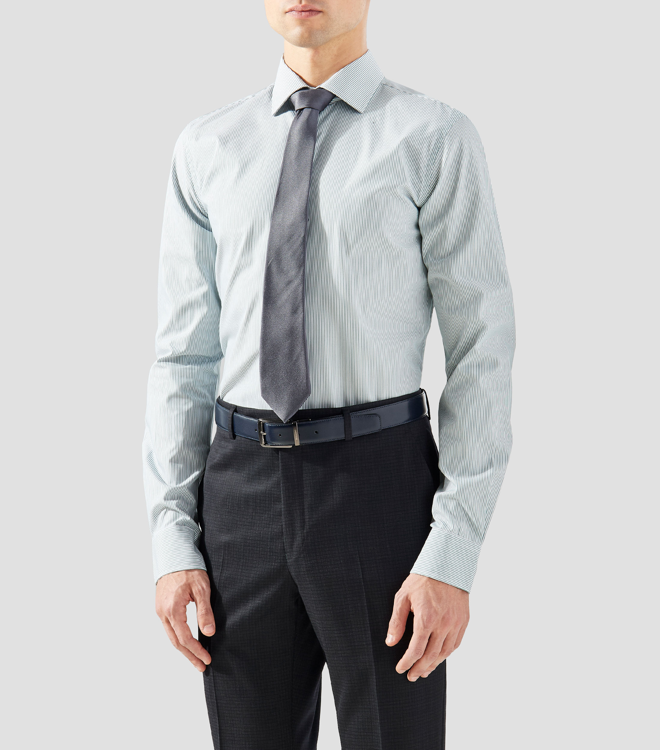 Camisa de rayas manga larga Hombre