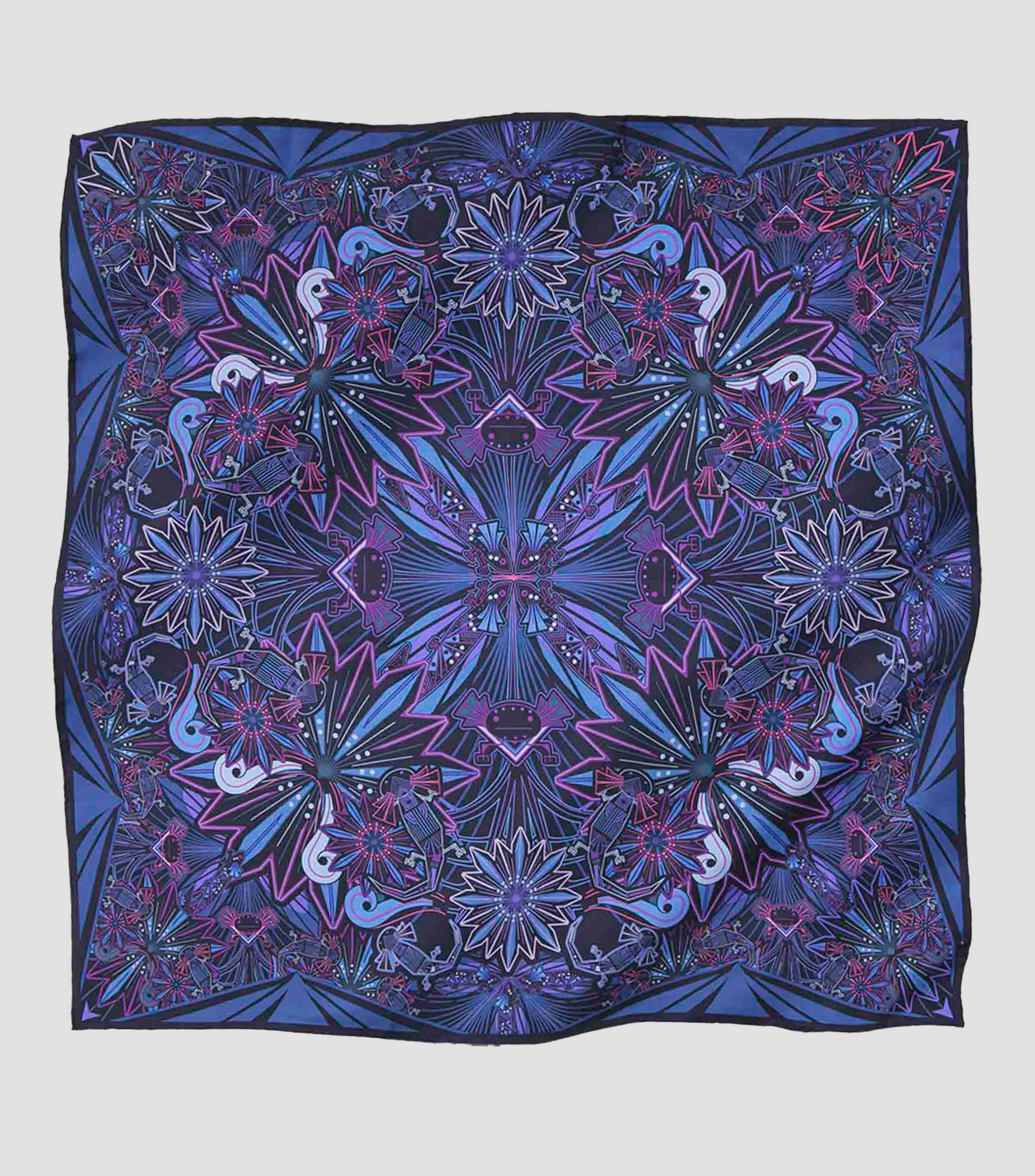 Mascada Ajolotes Azul y morado Mujer