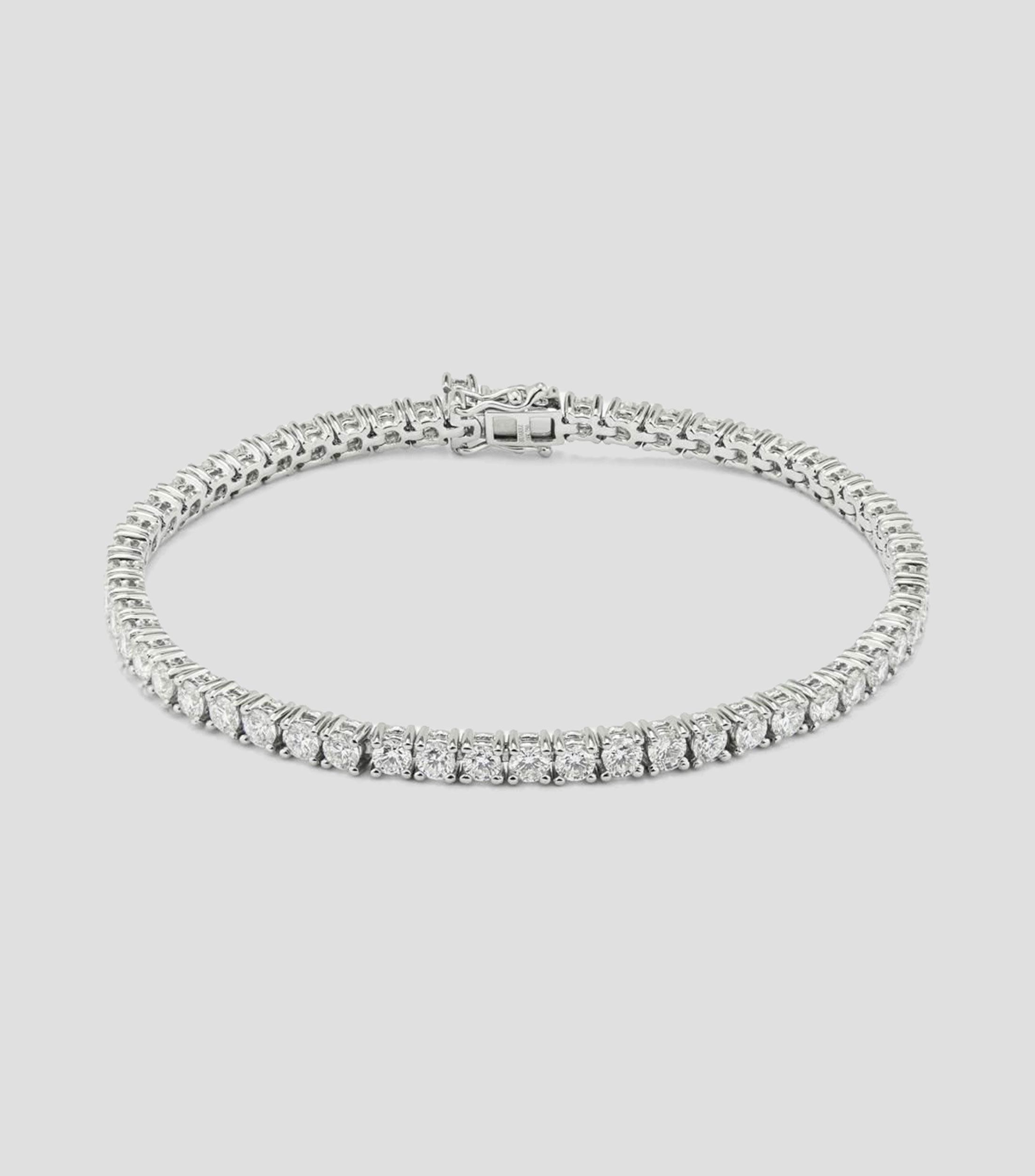 Brazalete en Oro blanco de 18 Kilates con diamantes Mujer
