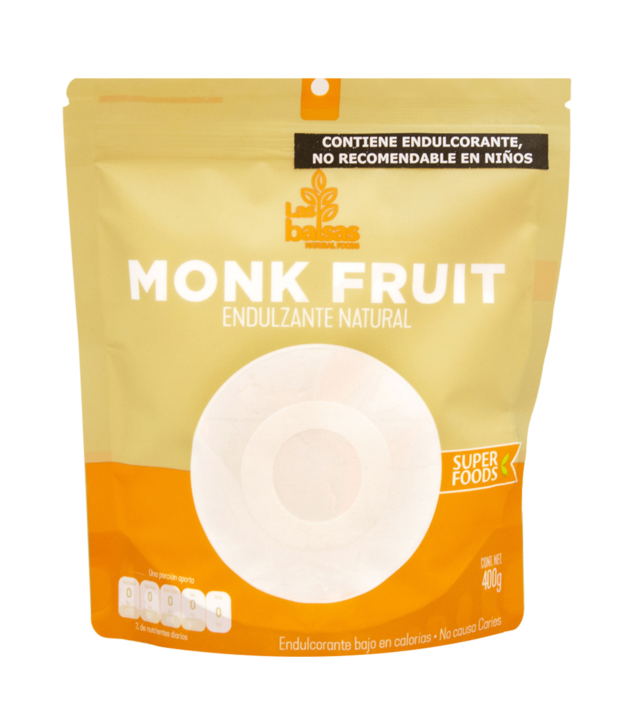 Endulzante natural Monk Fruit, 400 g