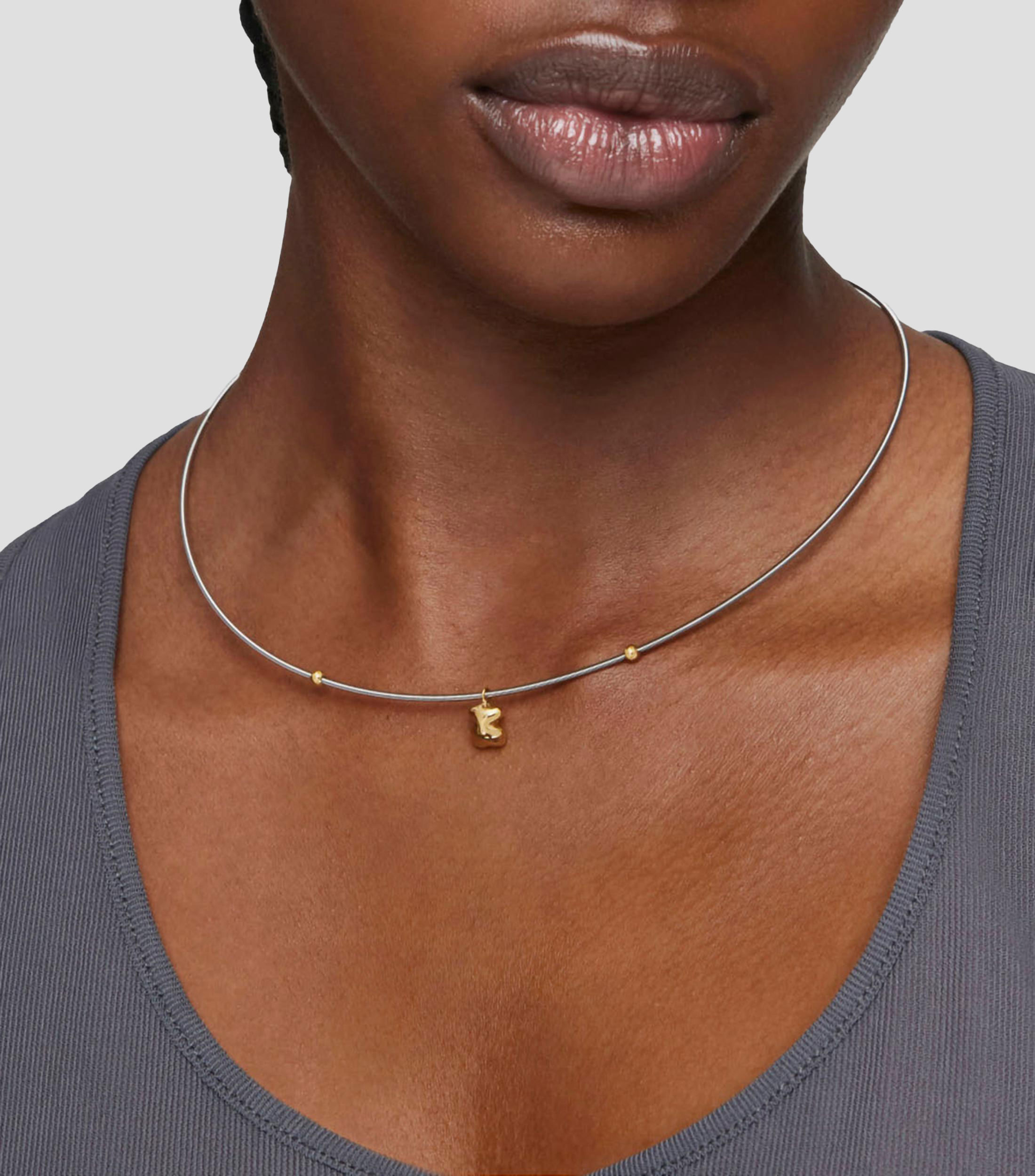 Collar en Acero con Dije en Forma de Oso Mujer