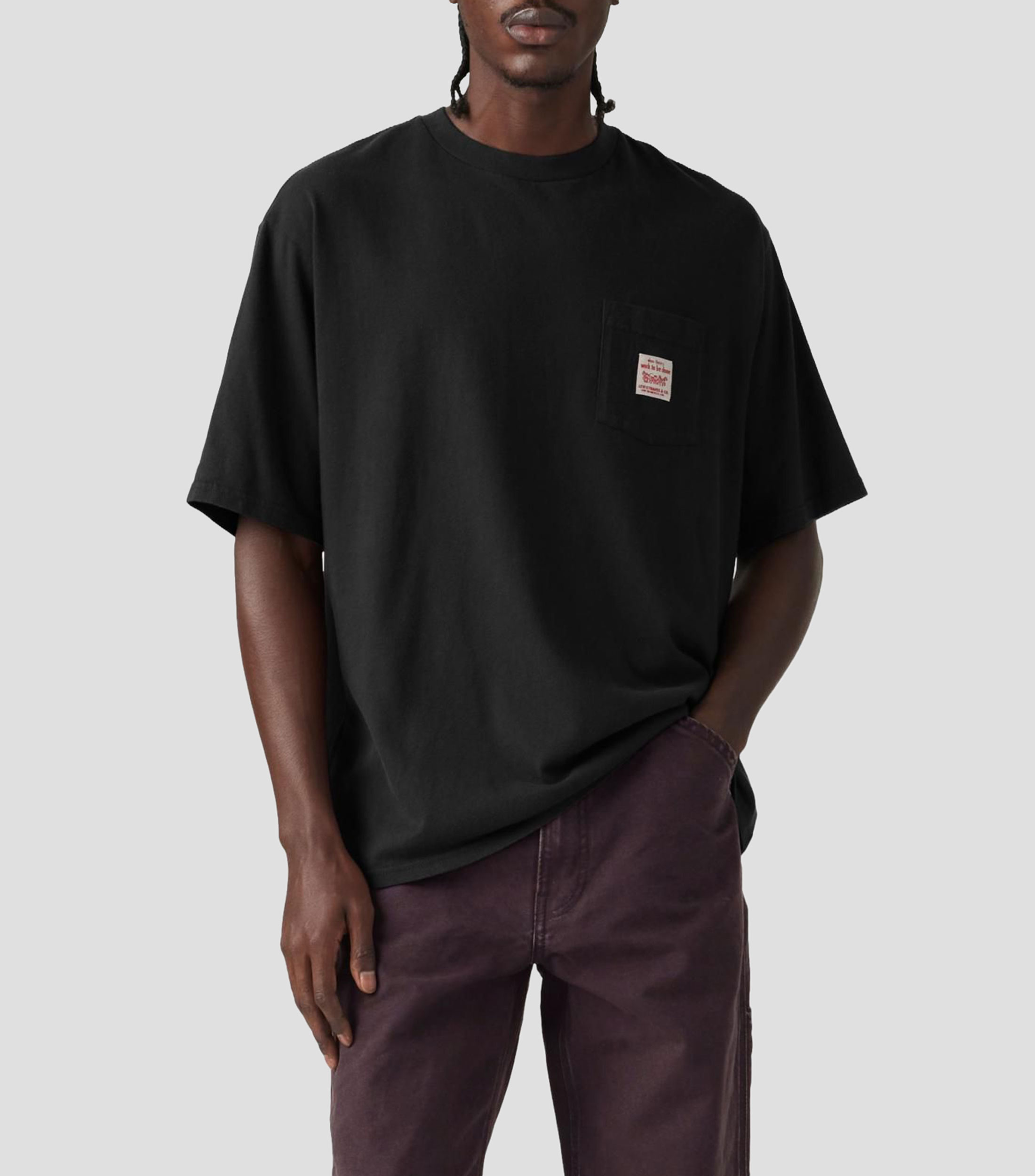 Playera cuello redondo manga corta sólido Hombre