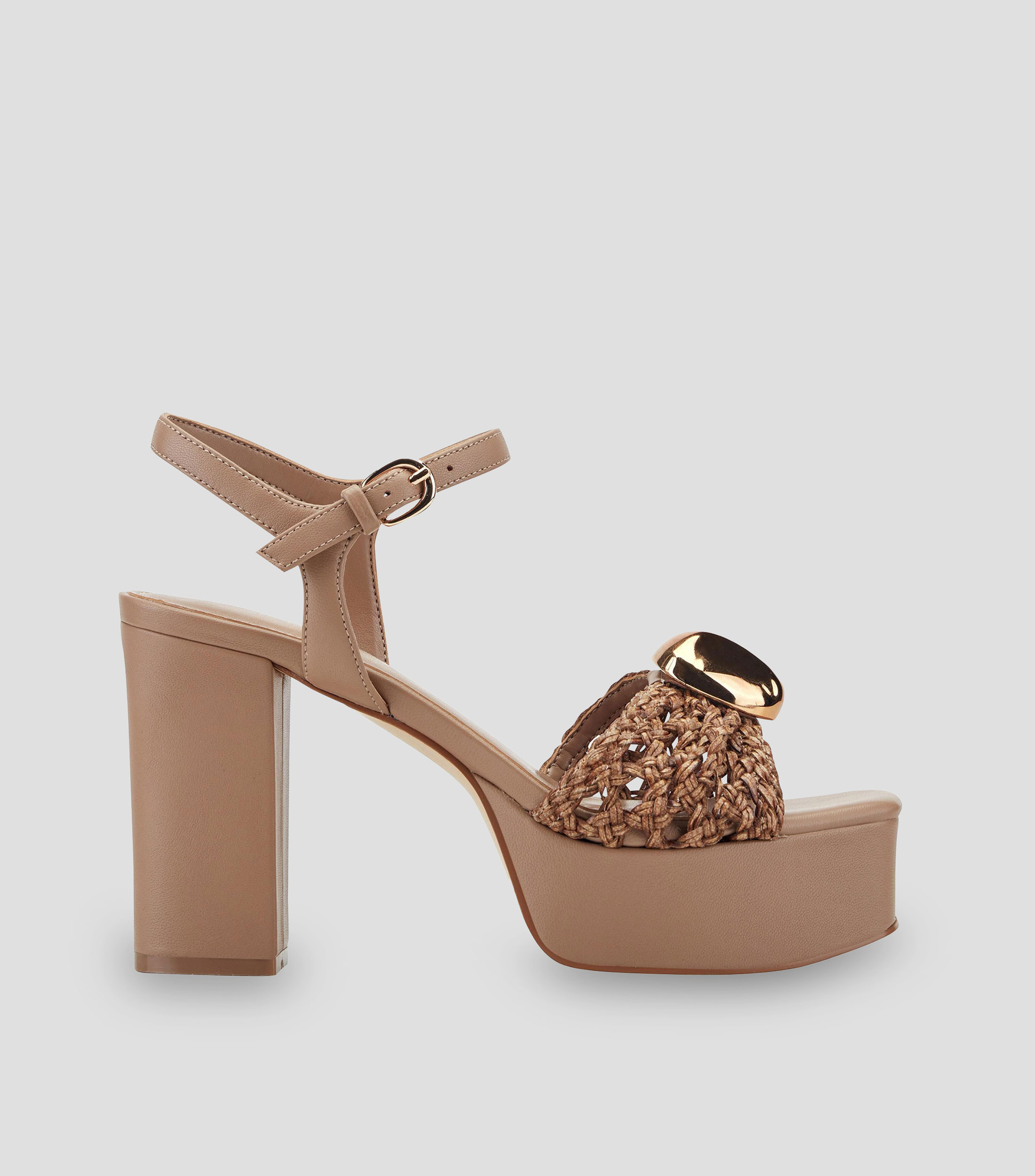 Sandalias con tacón alto cuadrado y plataforma Cabell Mujer