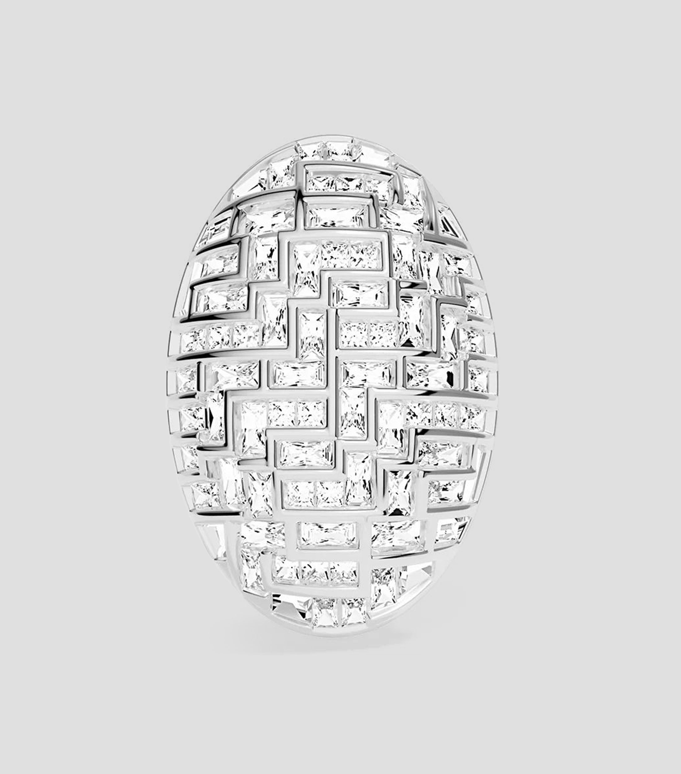Anillo en plata .925 con incrustación de zirconia Mujer
