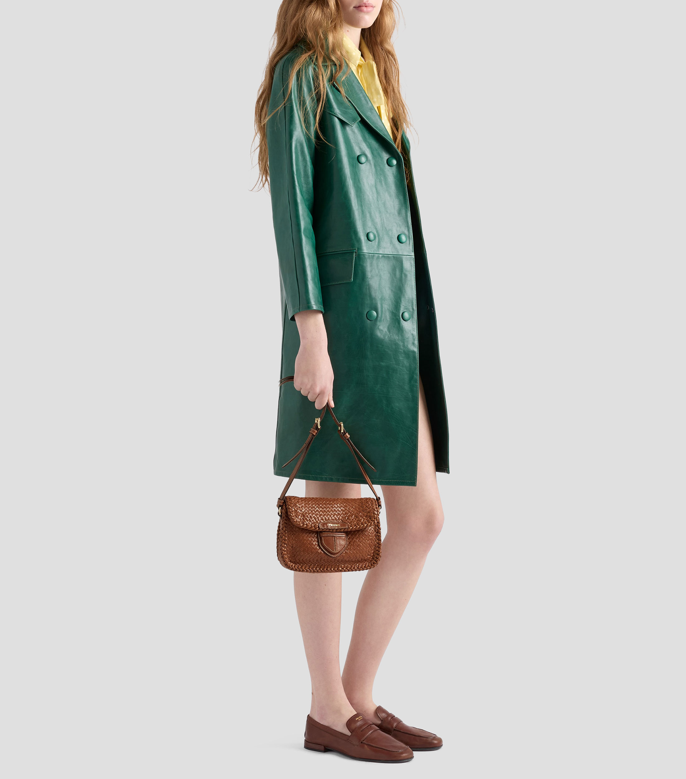 Minibolsa Crossbody de piel entrelazada Mujer