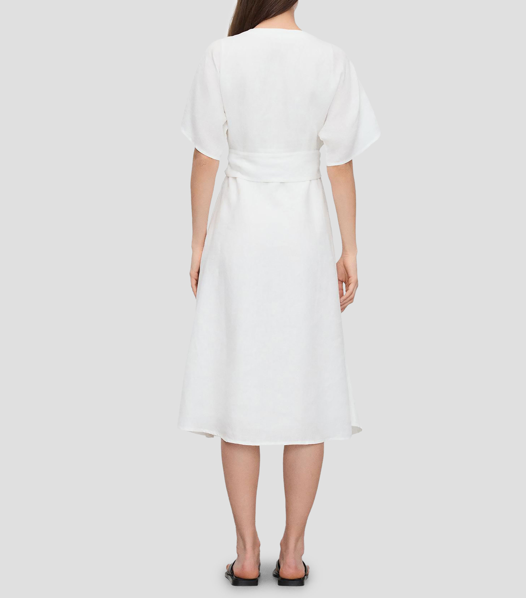 Vestido midi liso Mujer
