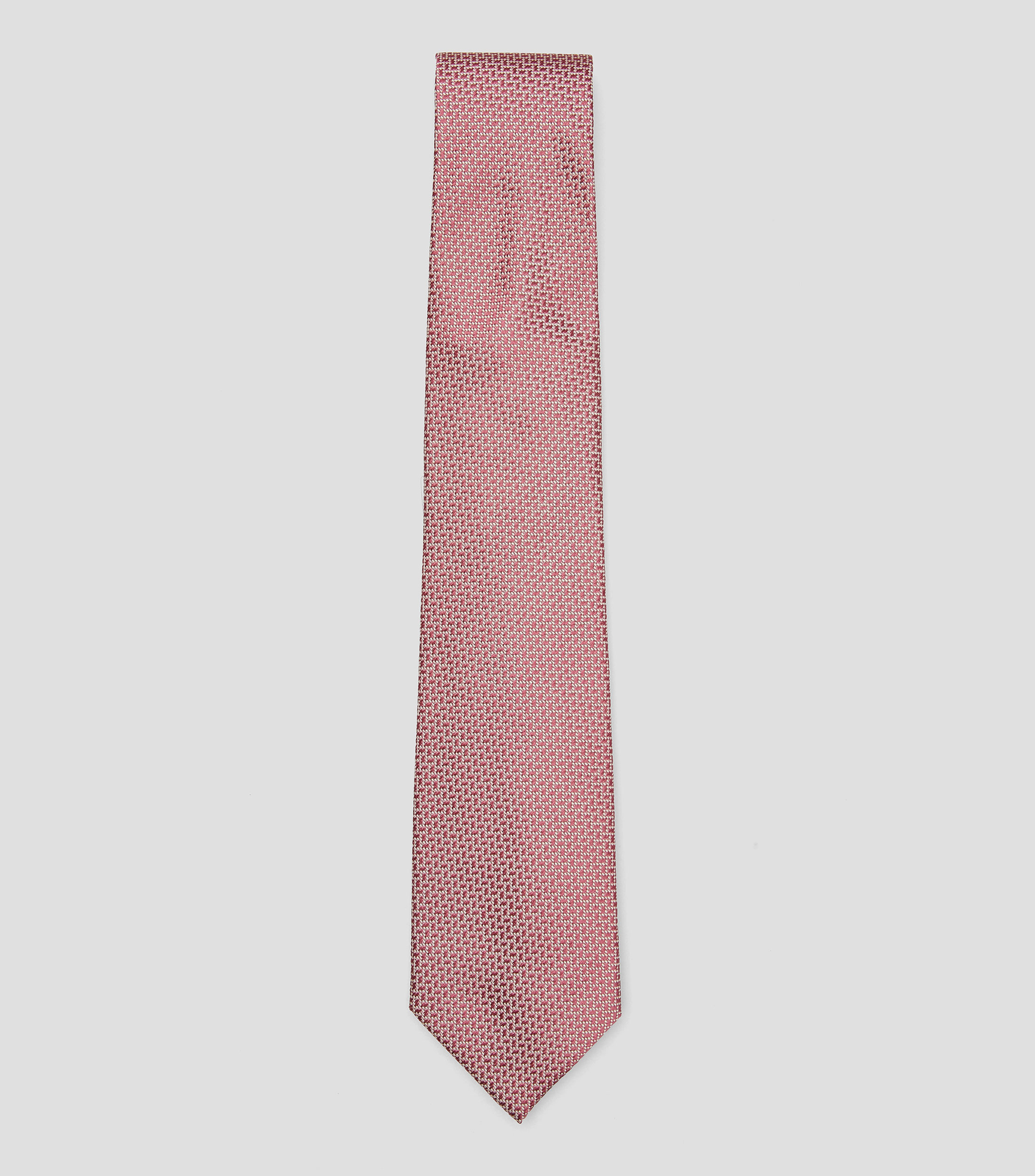 Corbata ancha en seda rojo estampada Torino