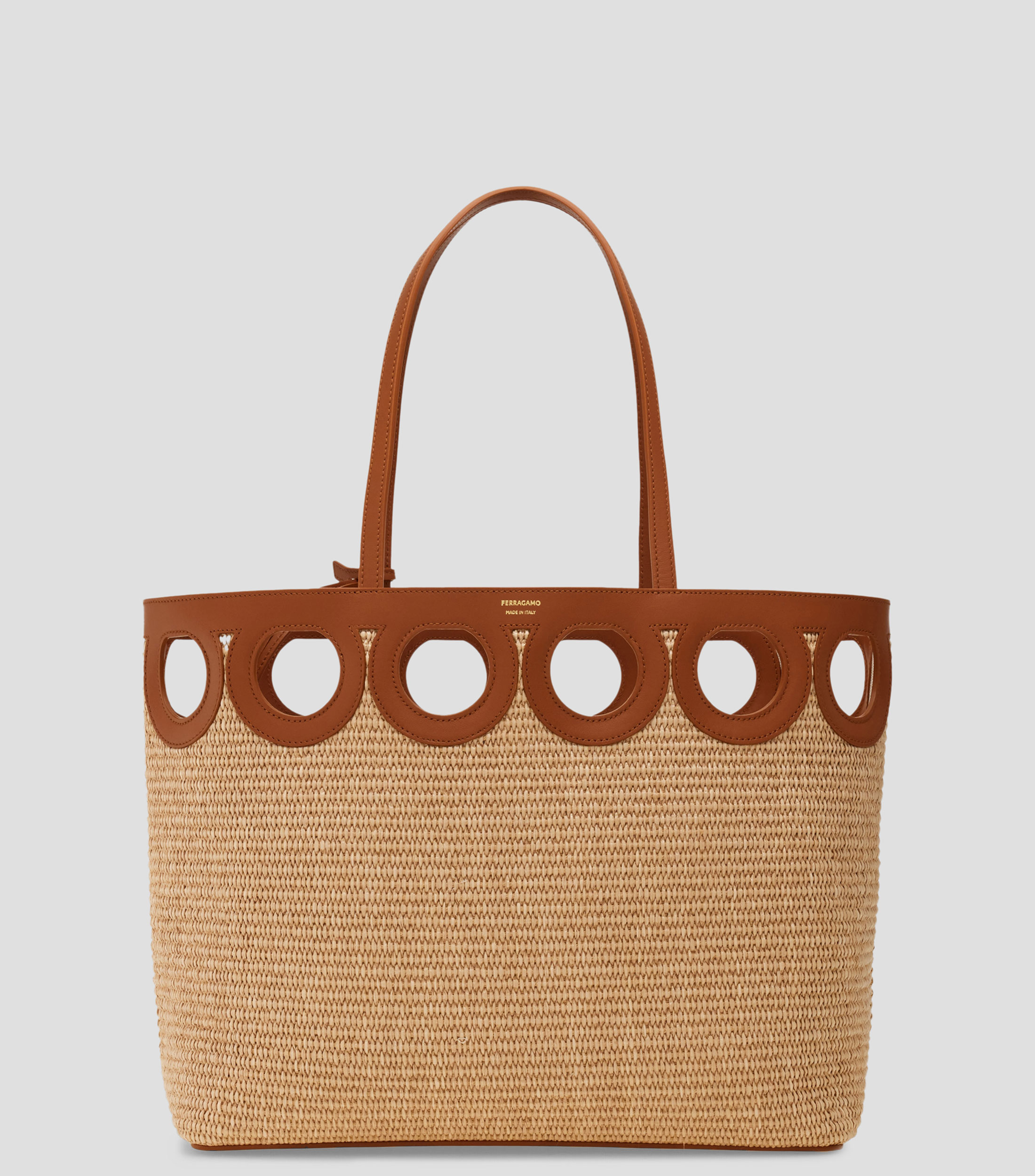 Bolsa Tote con contorno Gancini Mujer