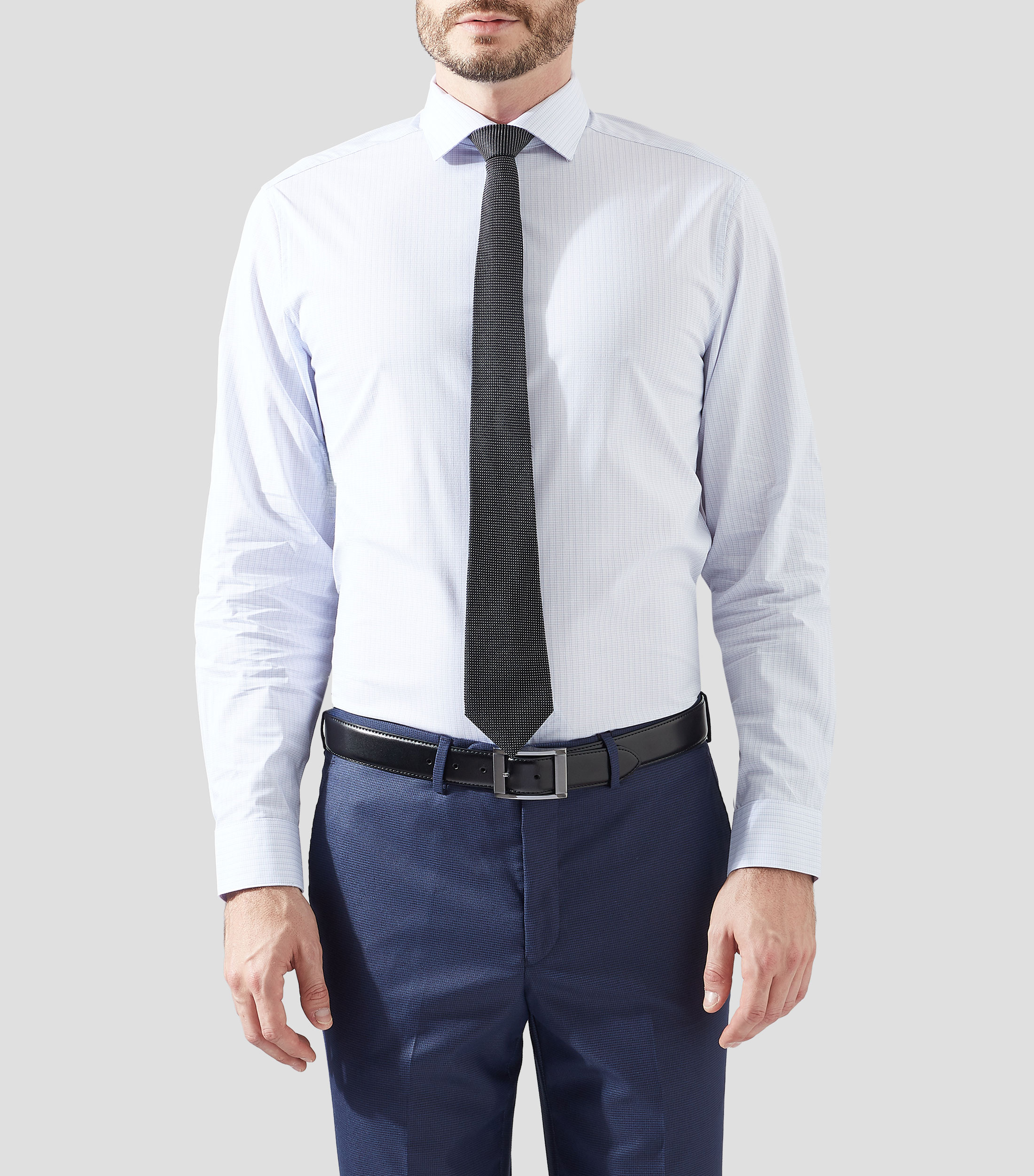 Camisa cuadros manga larga Hombre