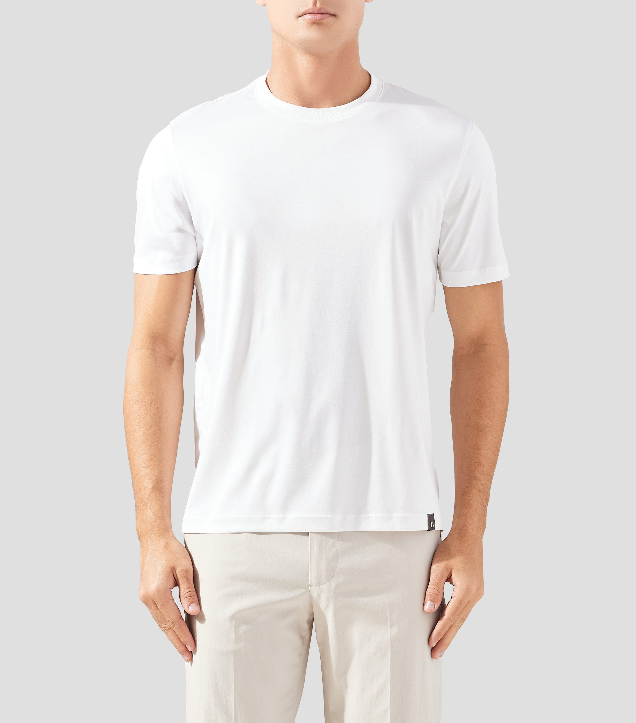 Playera cuello redondo manga corta lisa Hombre