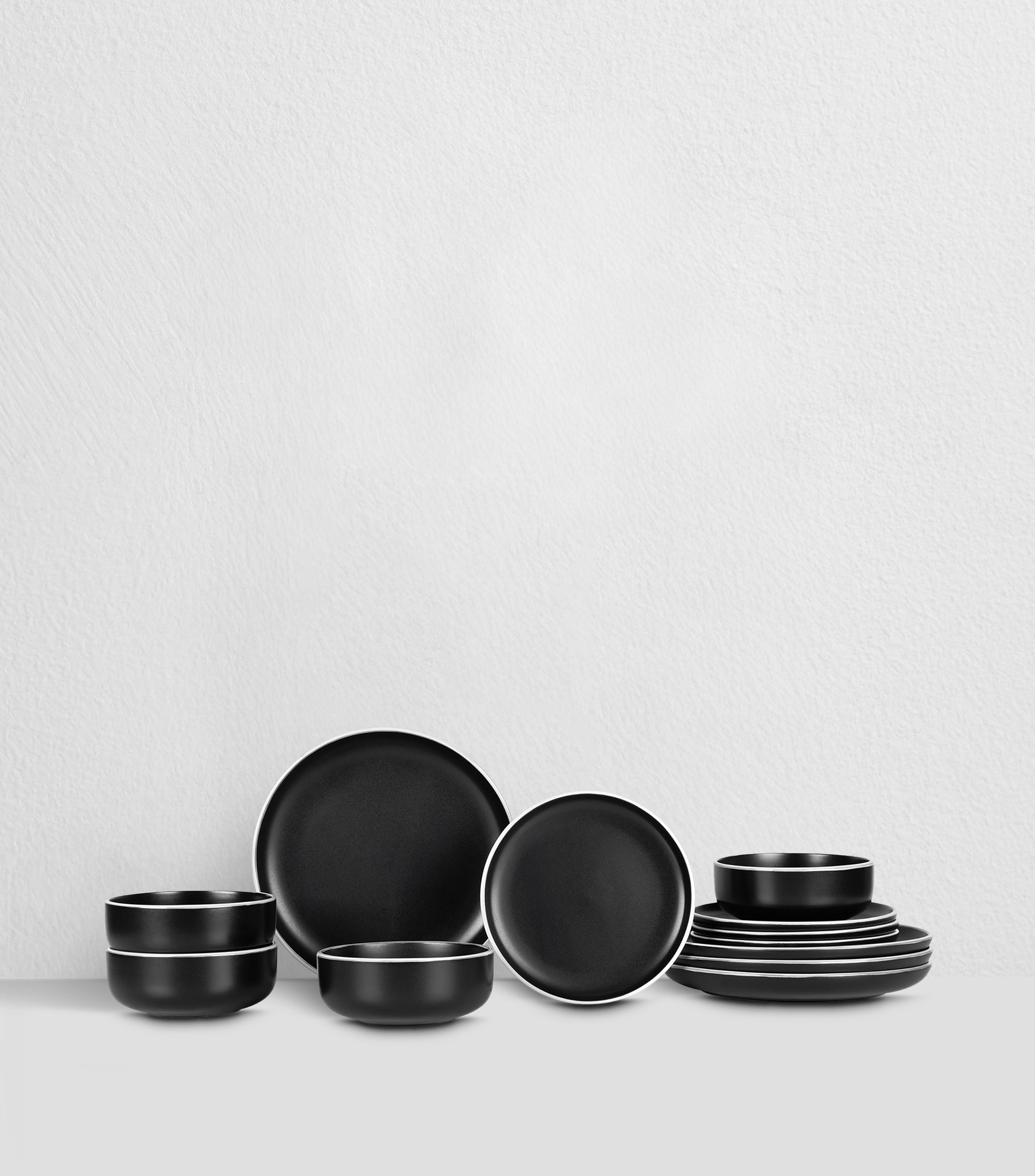 Vajilla 12 piezas Nikos negro