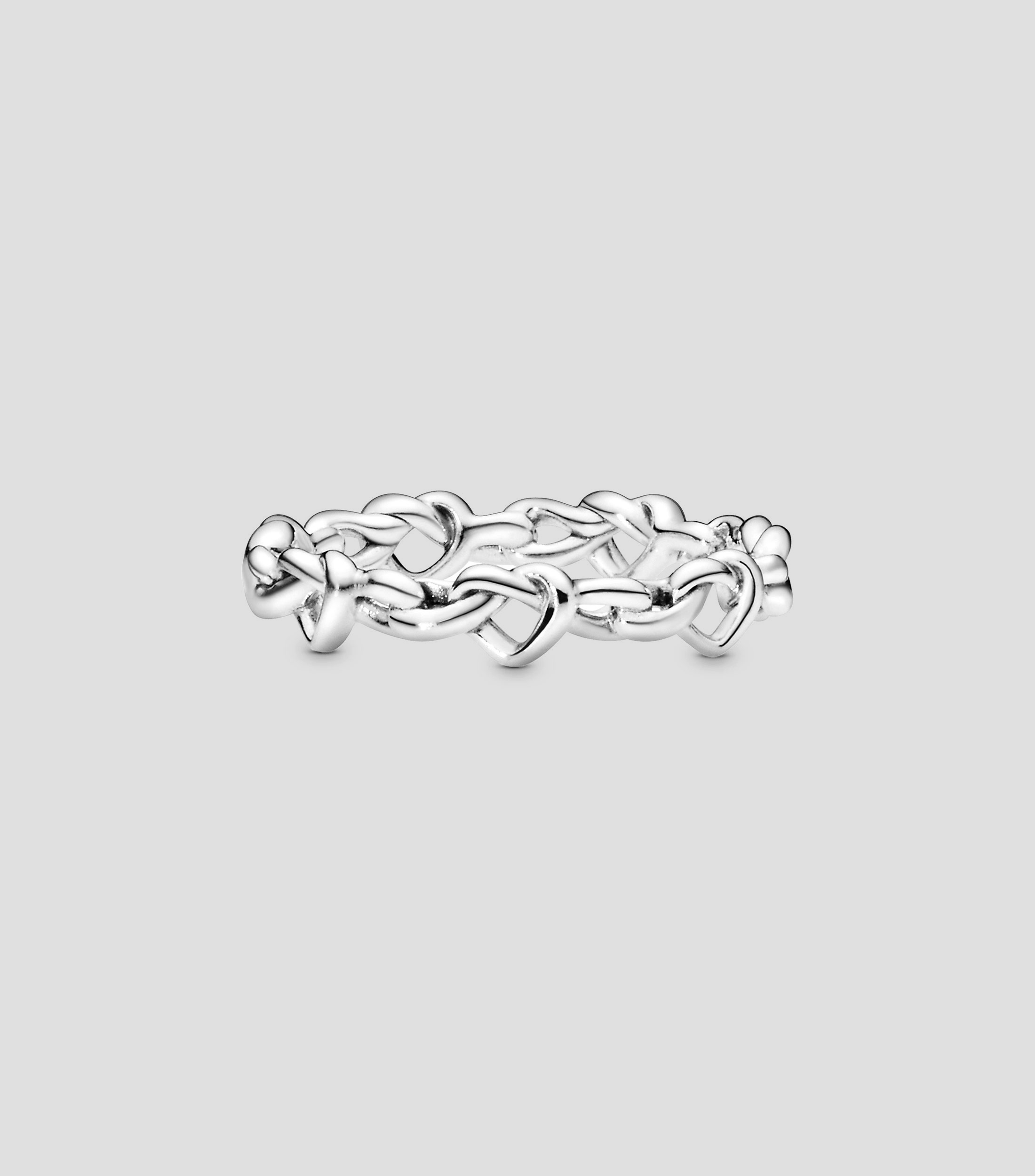 Anillo en plata .925 Corazones anudados Mujer