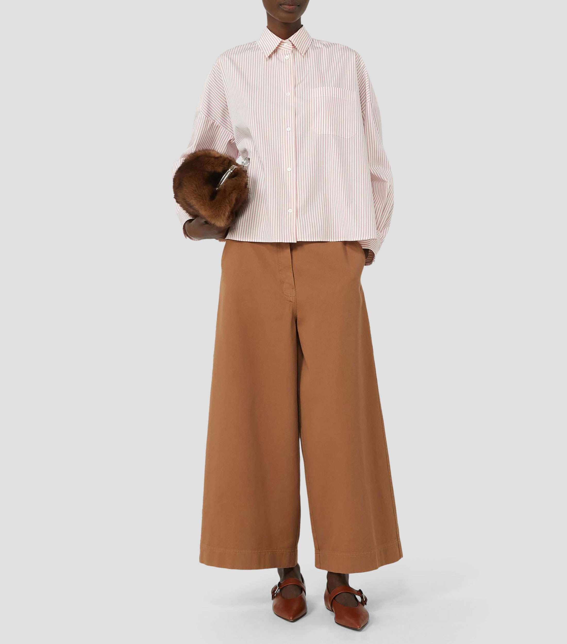 Camisa de rayas con manga larga Mujer