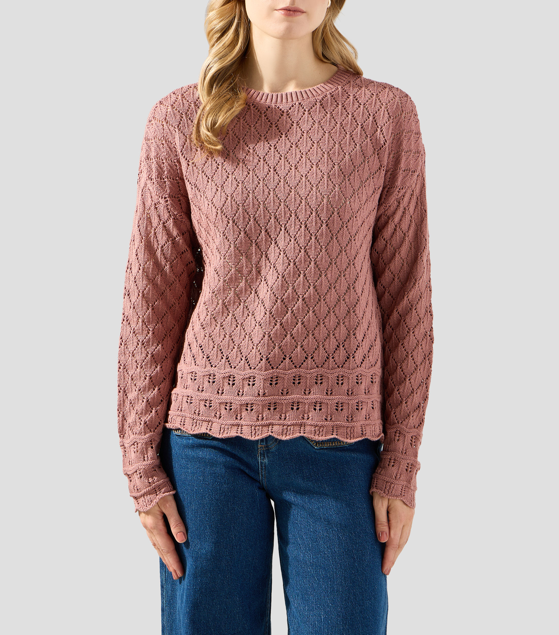 Suéter cuello redondo Mujer