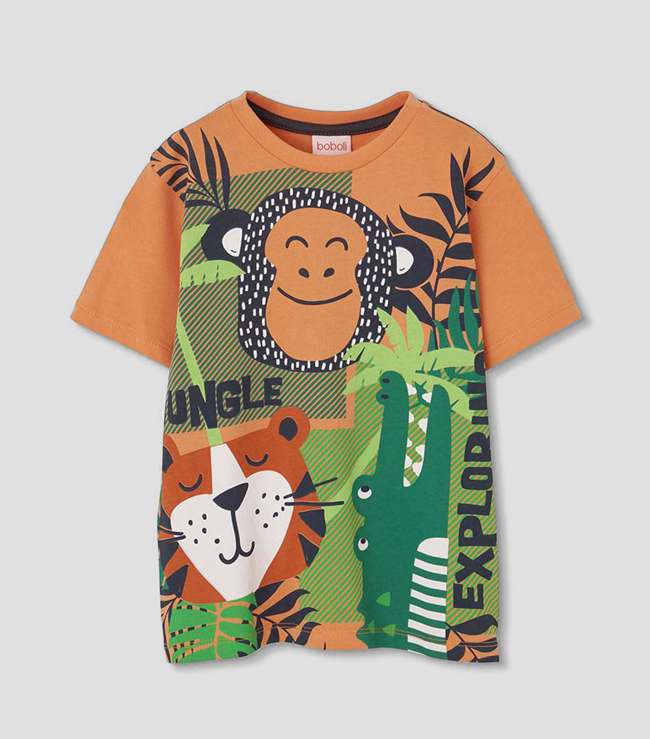 Playera cuello redondo manga corta con estampado Bebé