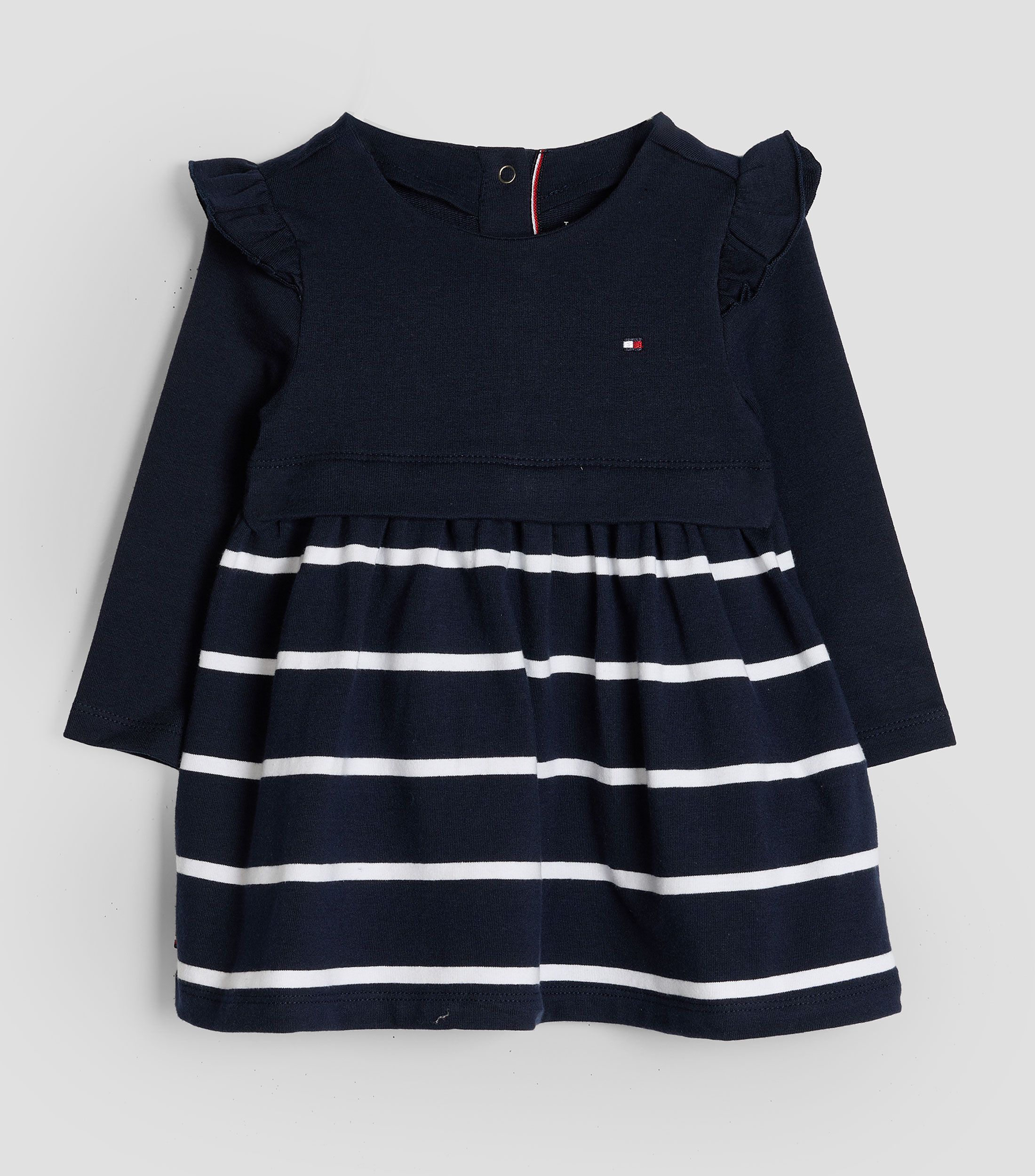 Vestido manga larga rayas Bebé