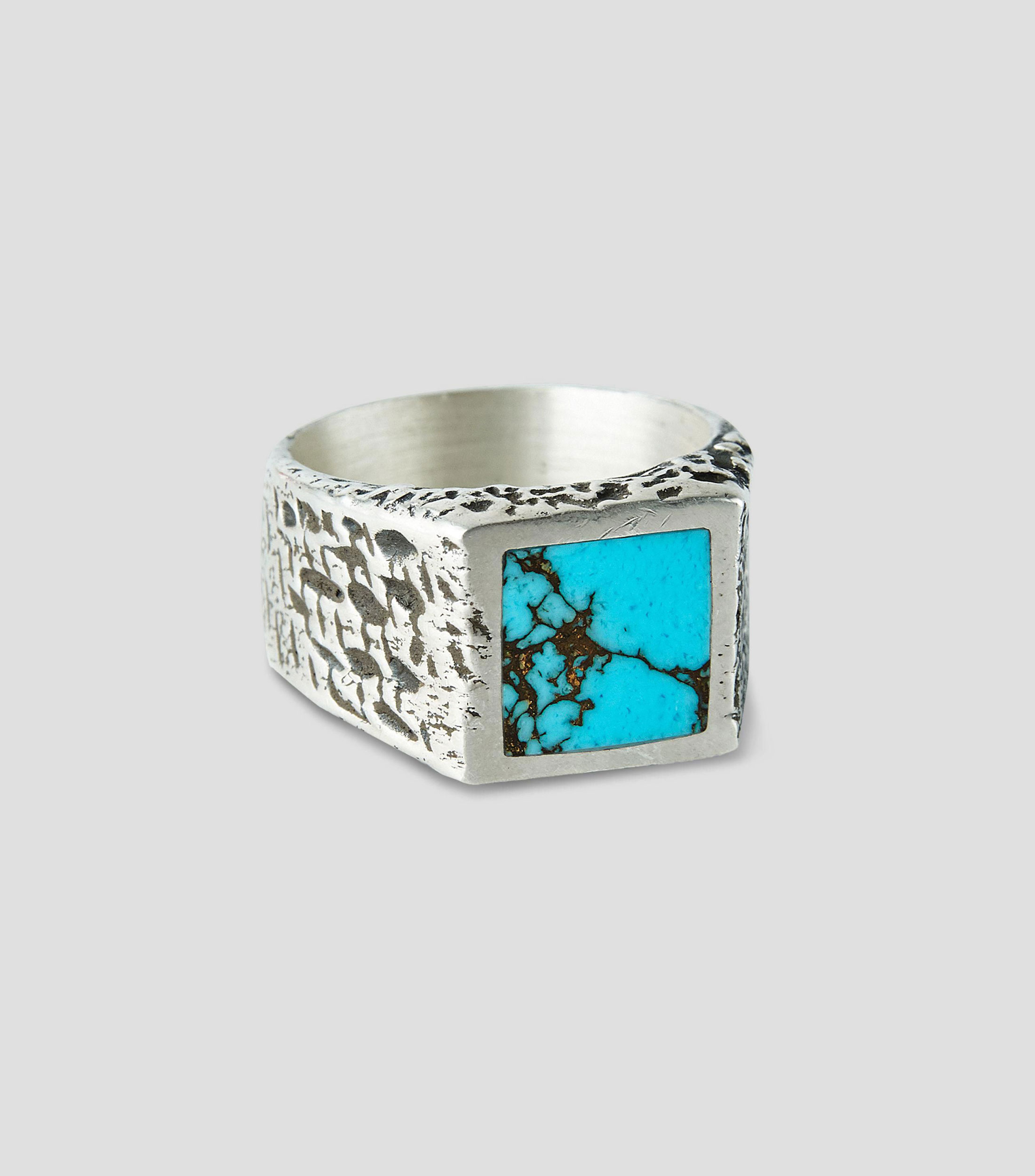 Anillo en plata .925 turquesa Unisex