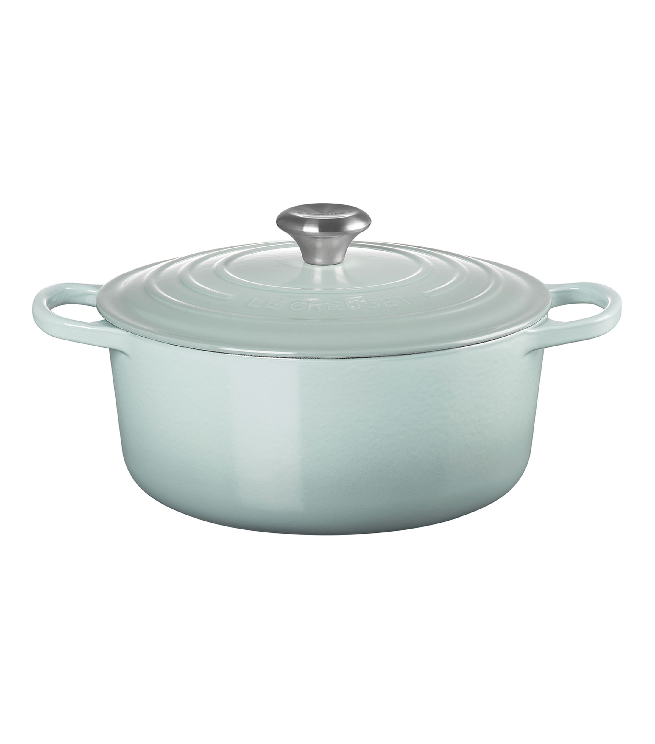 Cacerola redonda en hierro colado Sea Salt 5.3 L azul