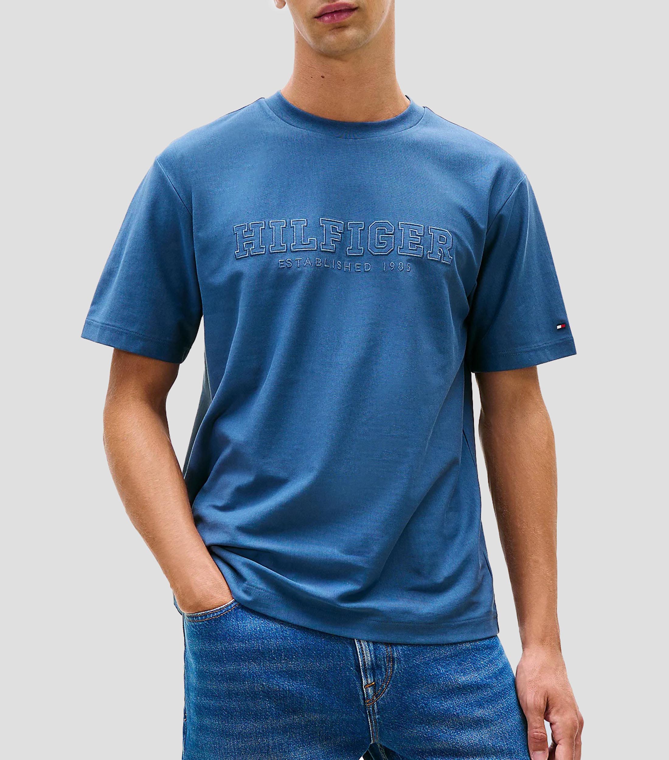 Playera cuello redondo manga corta lisa Hombre