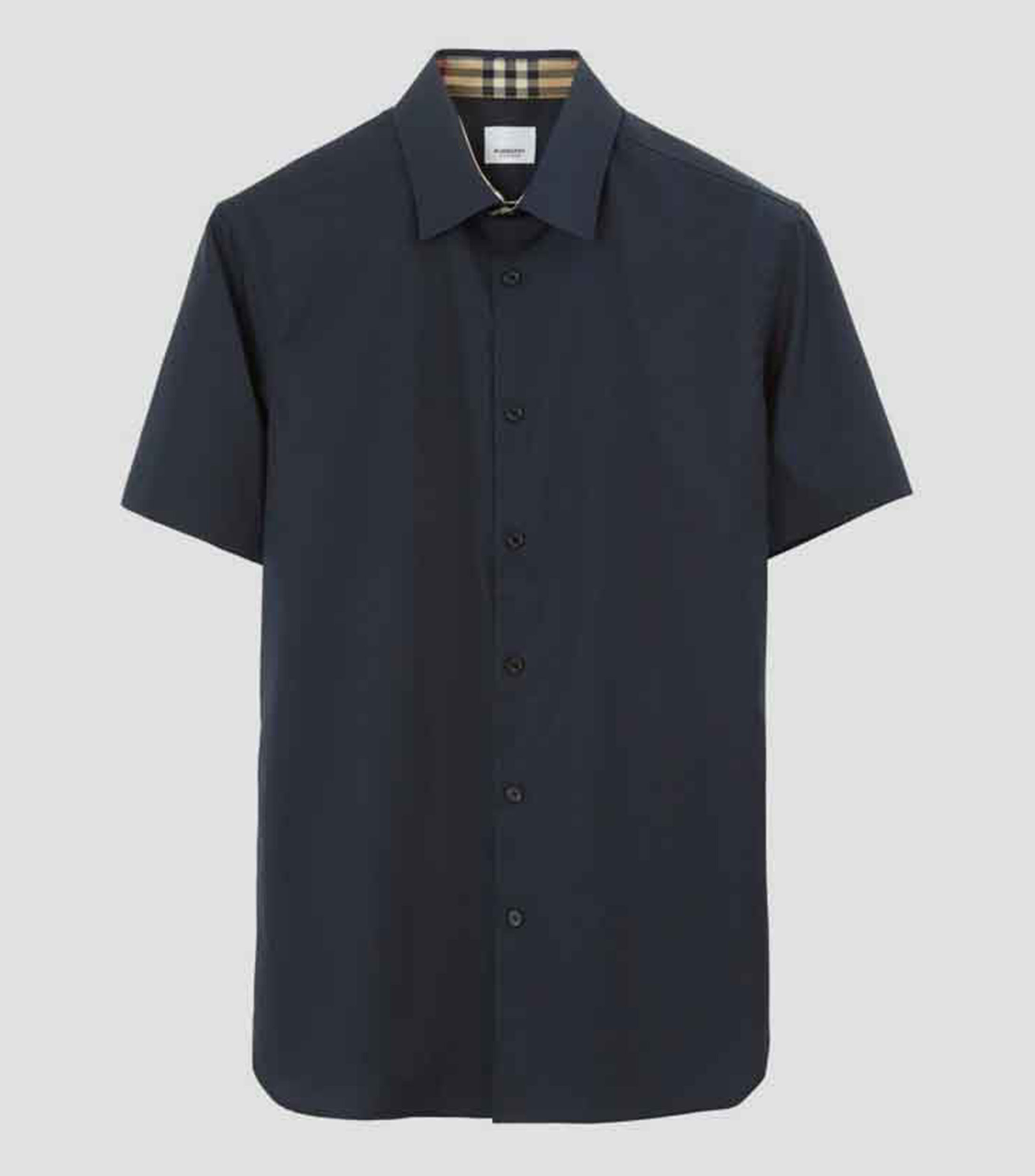 Camisa liso manga corta Hombre