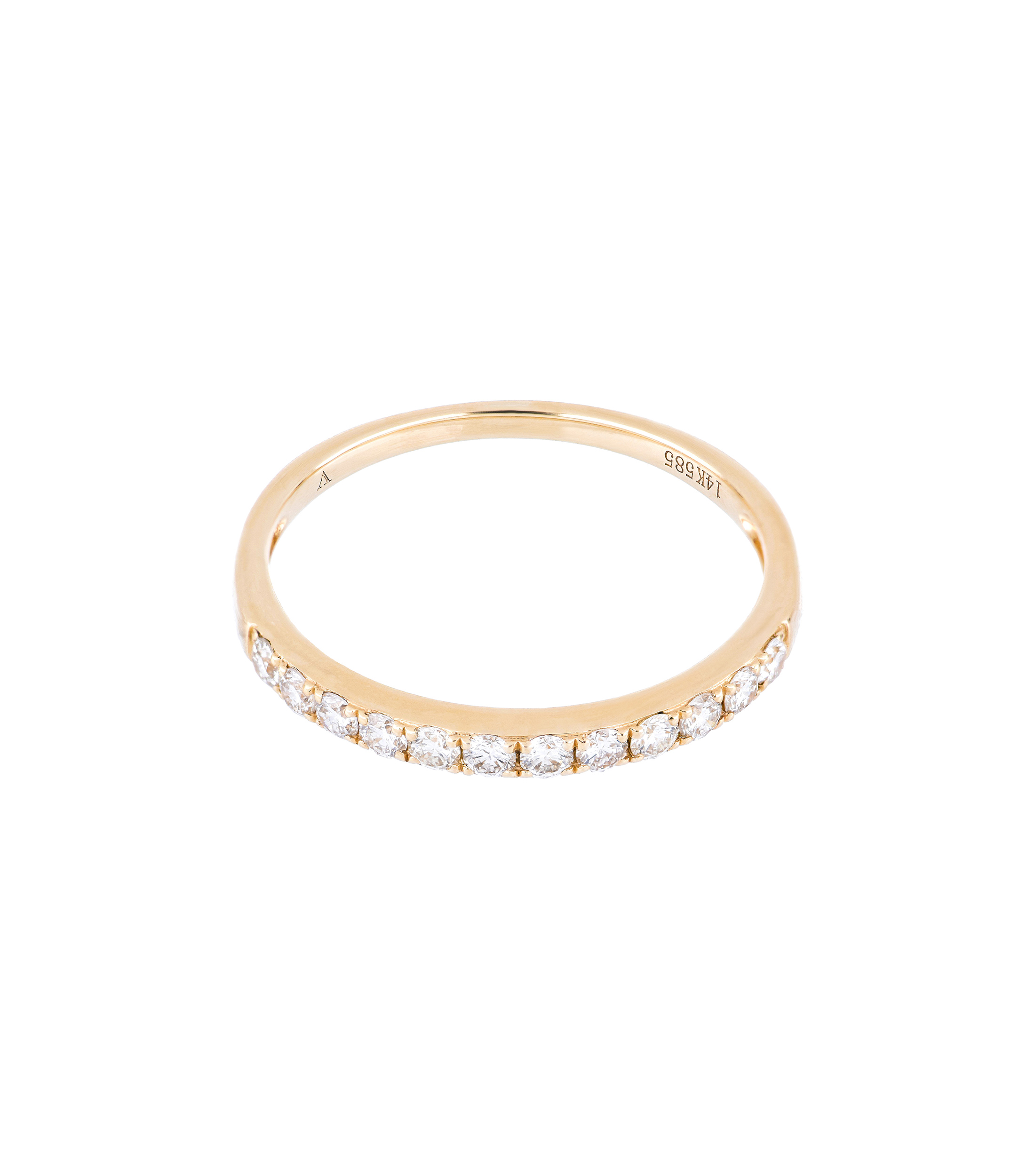 Anillo churumbela en oro 14 Kts con diamantes Mujer
