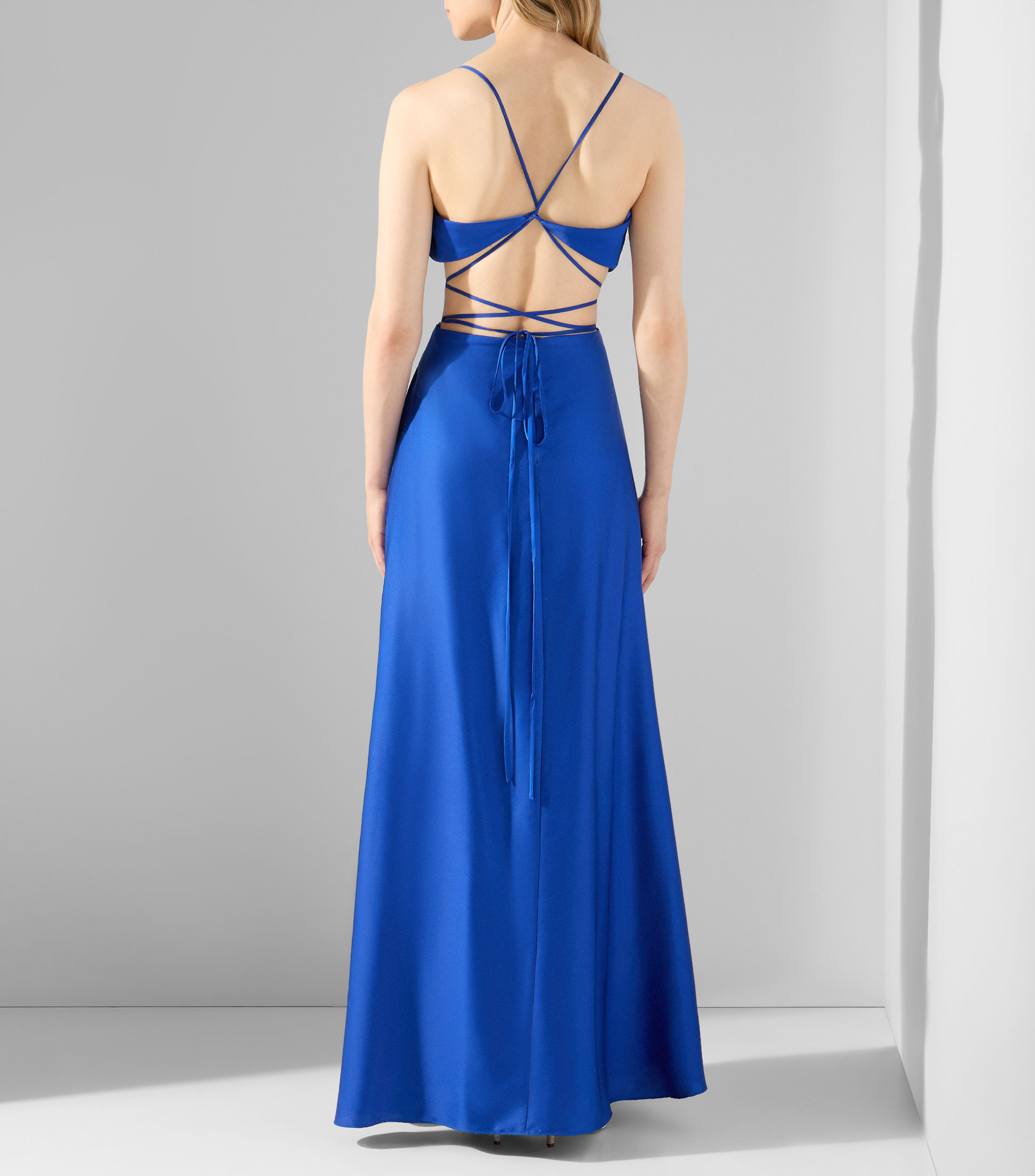 Vestido de fiesta largo liso Mujer