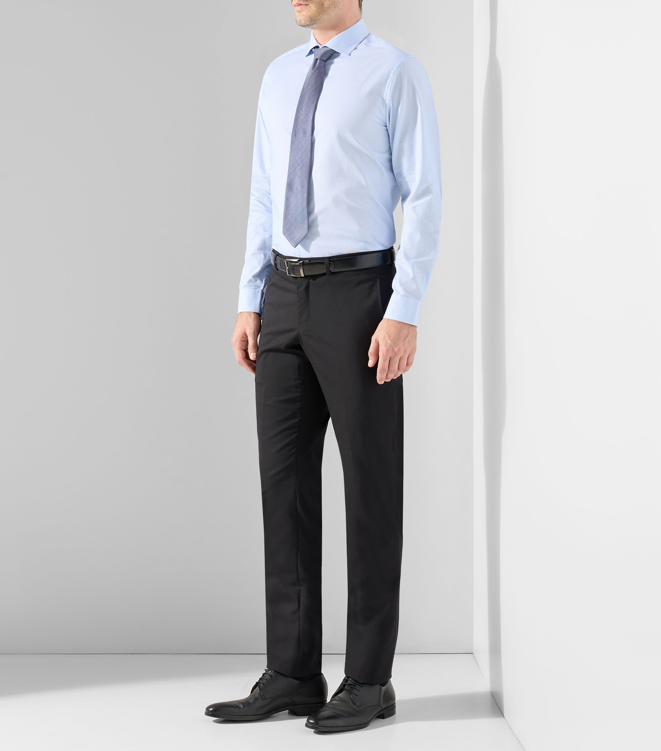 Camisa de vestir con rayas y manga larga Hombre