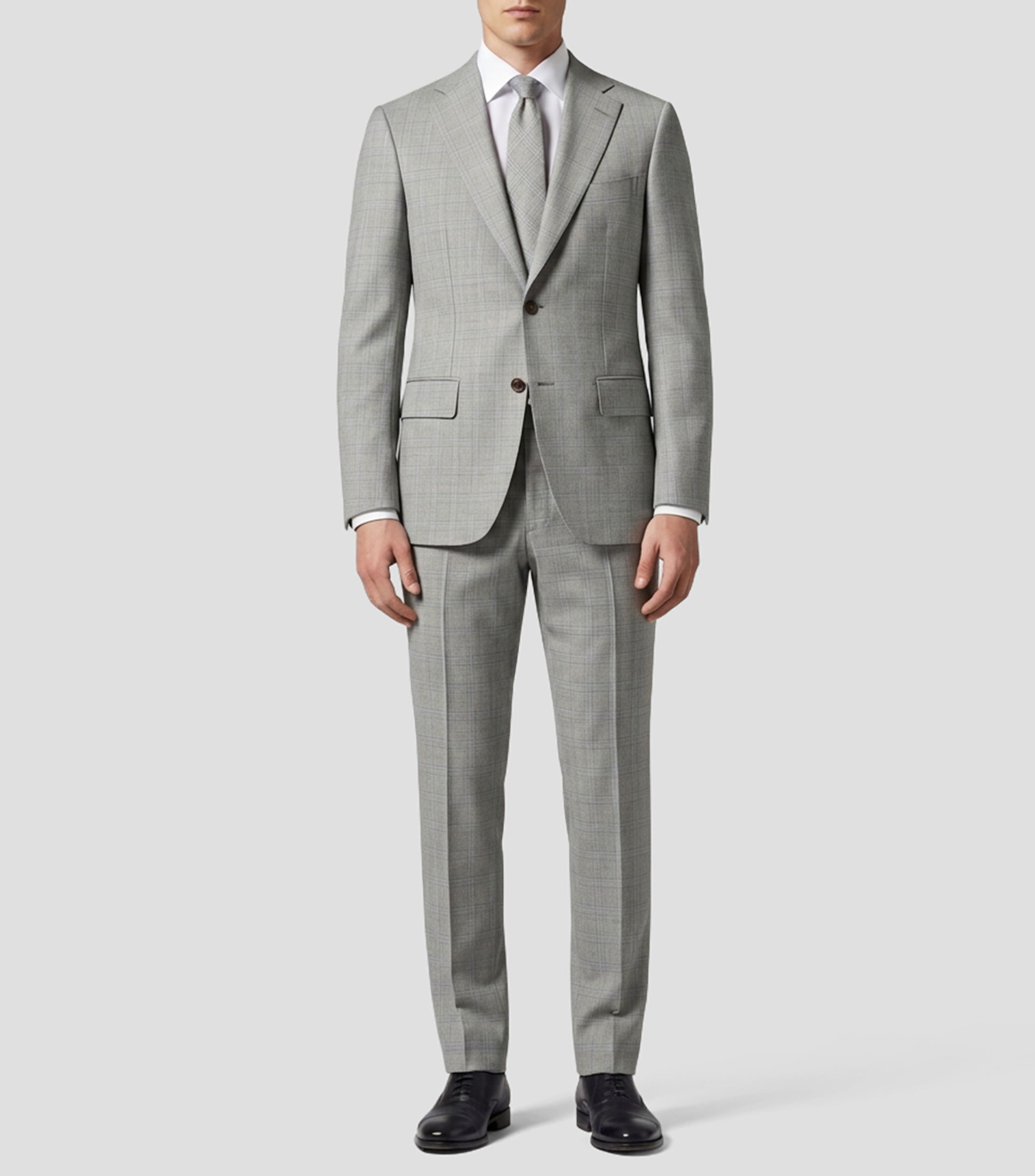 Traje de corte slim con cuadros Hombre