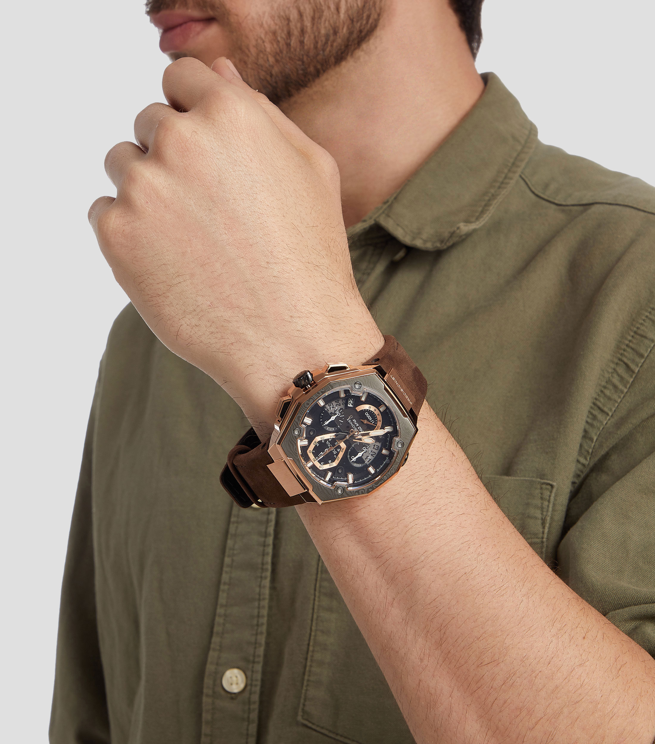 Reloj para Hombre Precisionist Edicion Especial 10 Aniversario Casual Dorado