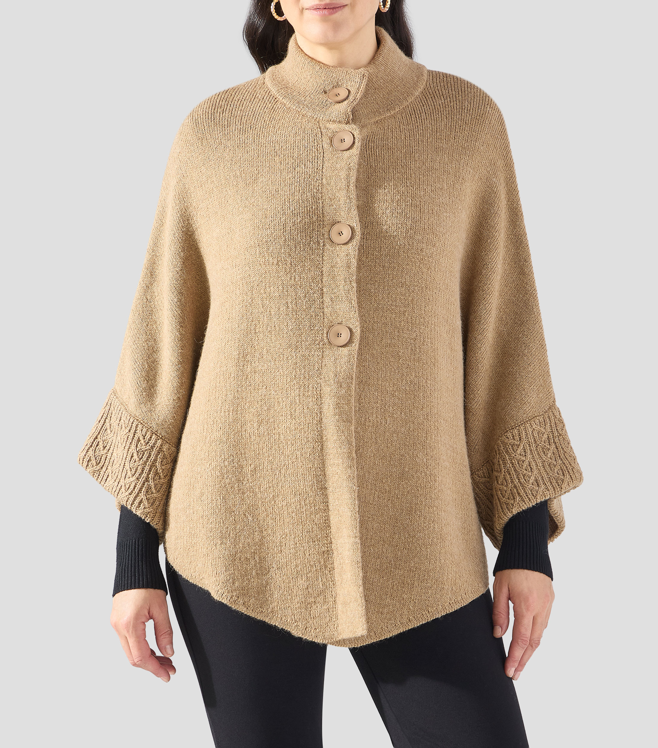 Abrigo midi con botonadura Mujer