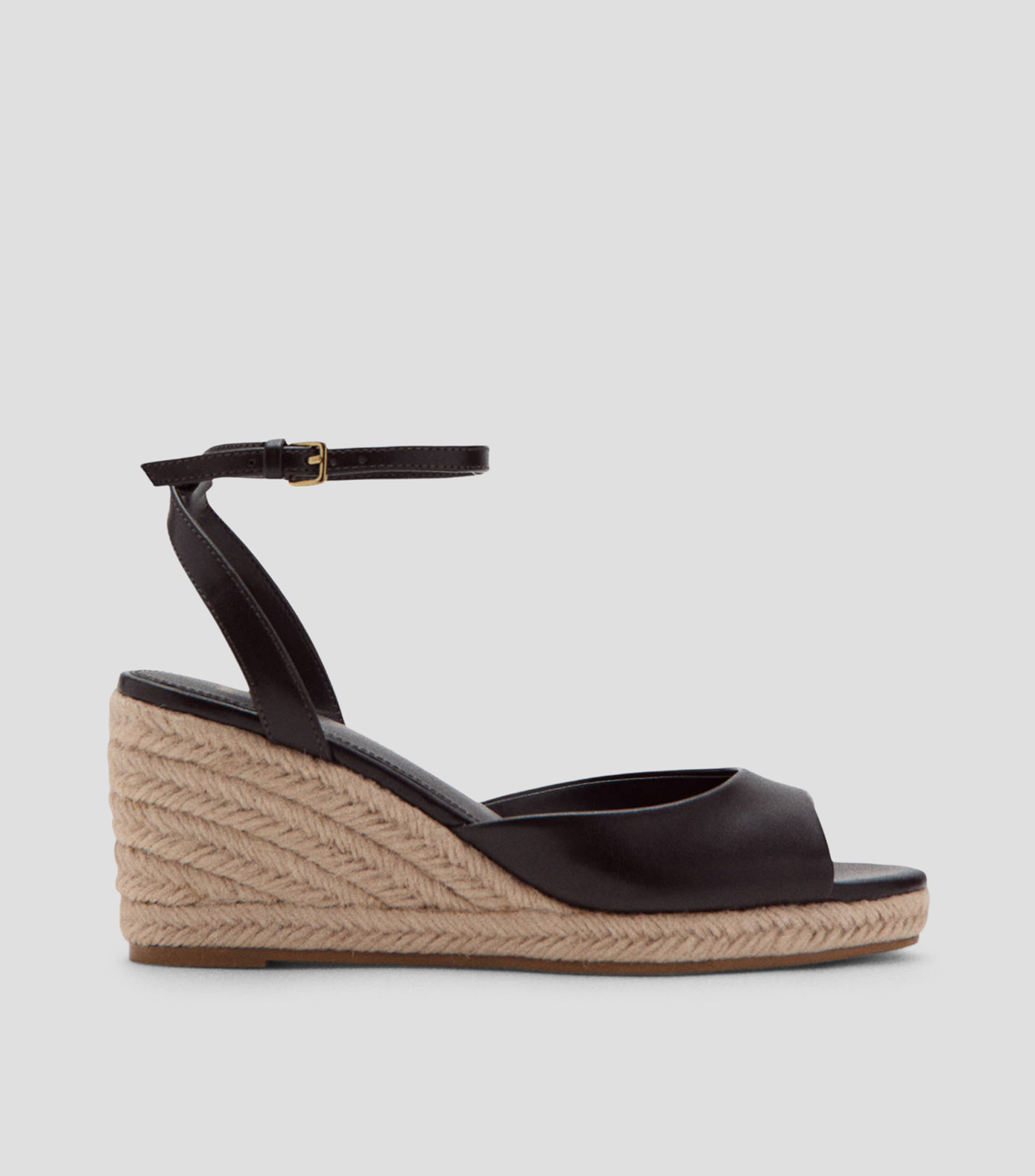 Sandalias con tacón medio de cuña Mujer