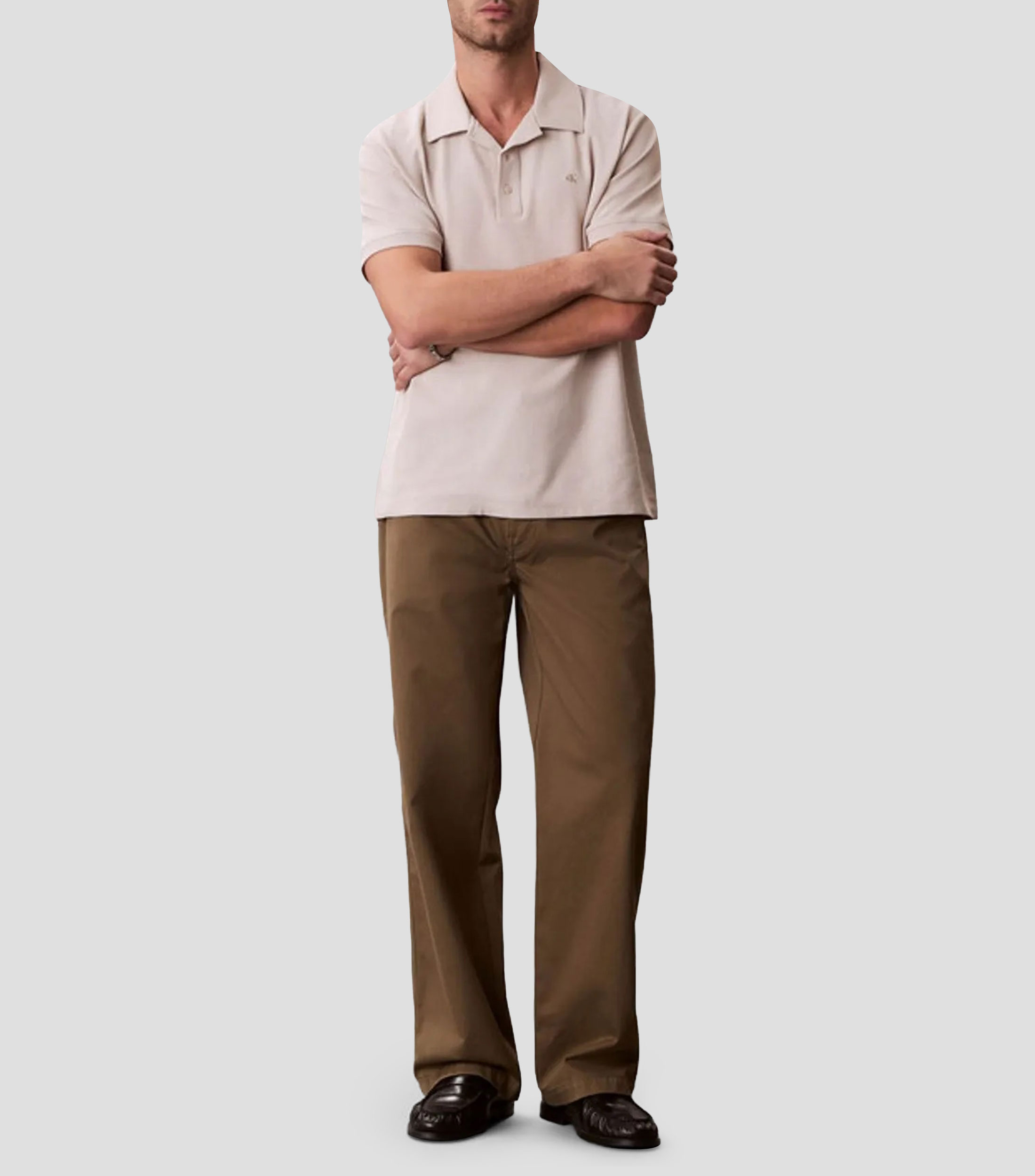 Playera polo manga corta lisa Hombre