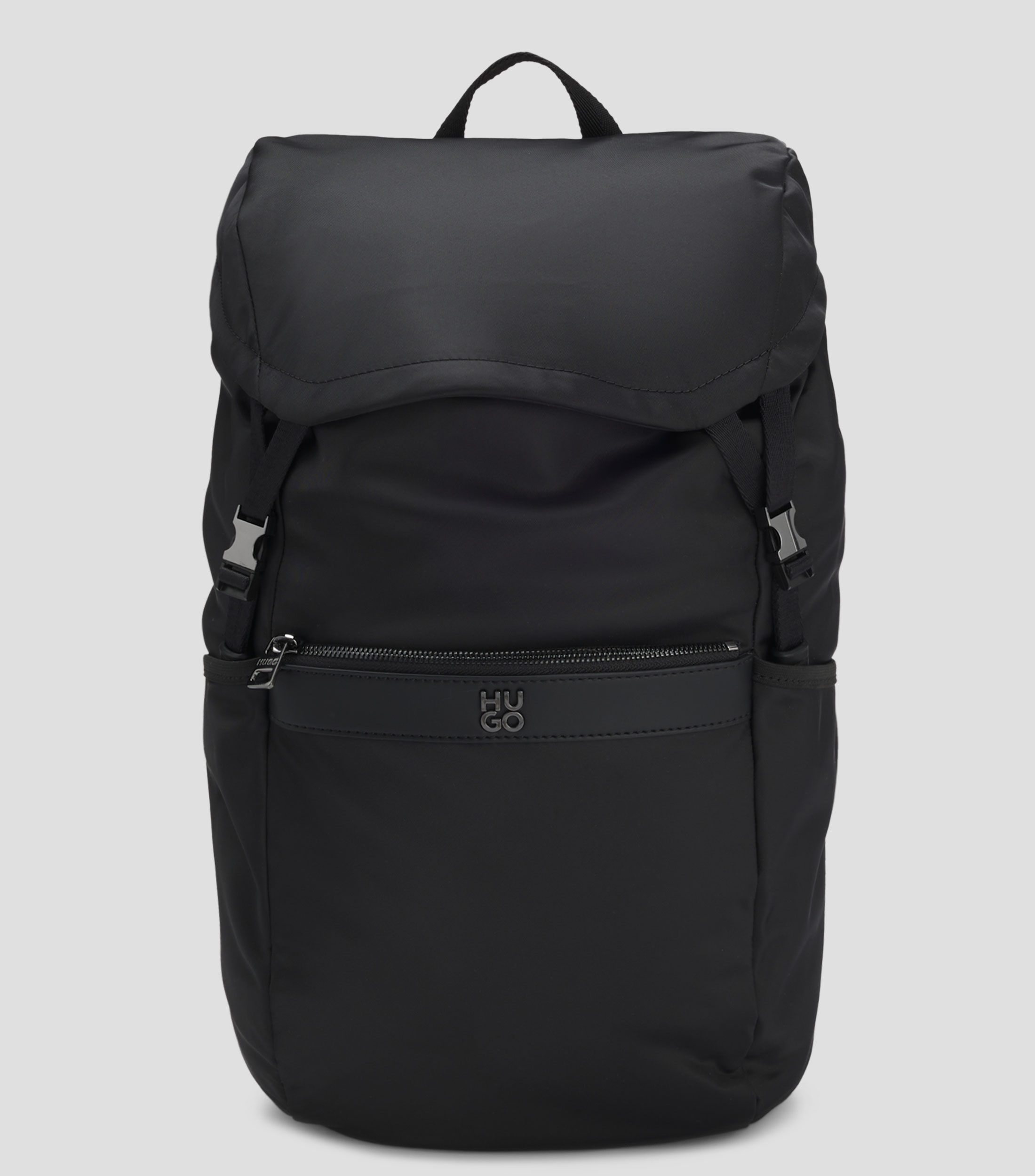 Mochila de sarga con logo apilado Hombre
