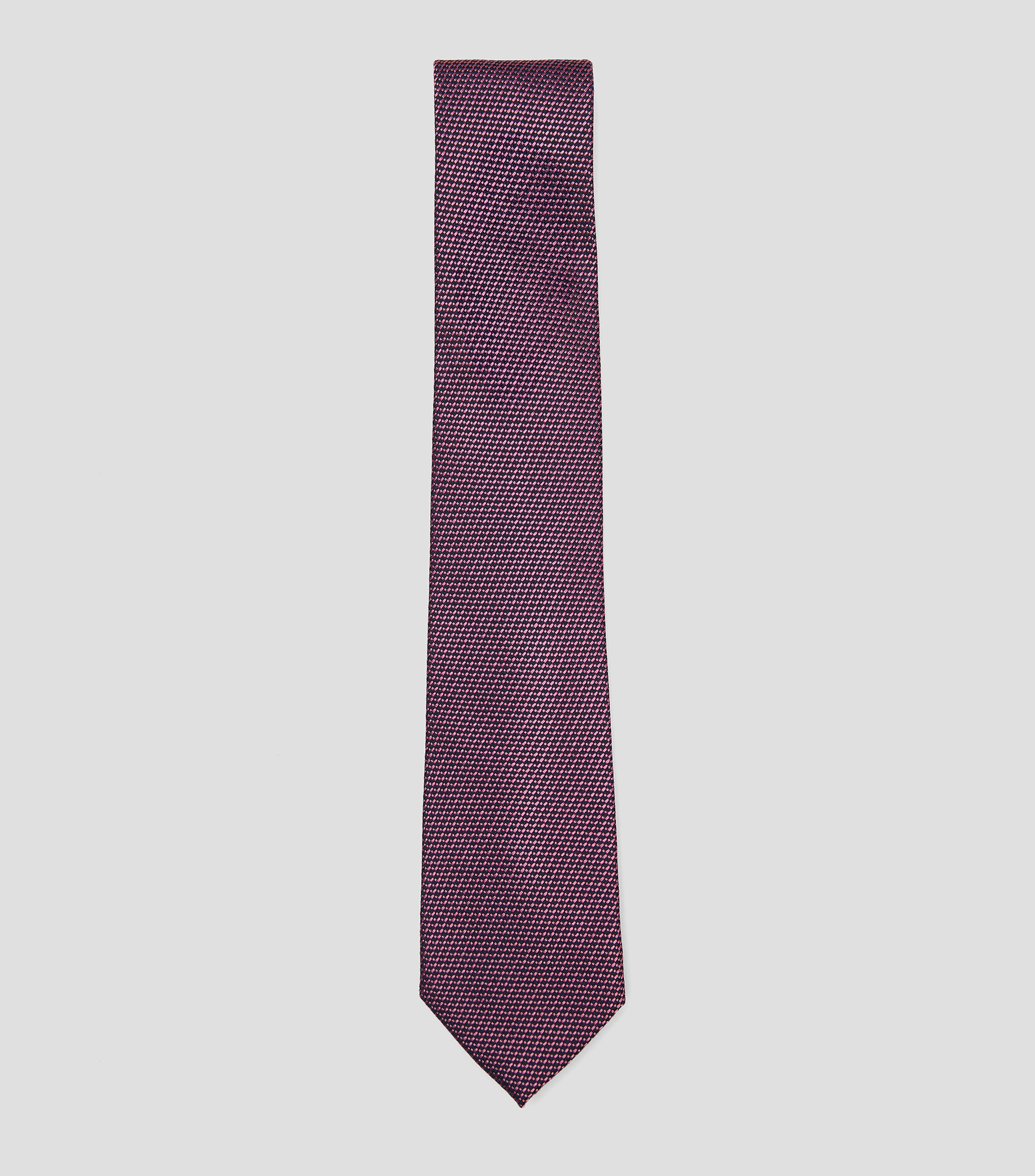 Corbata ancha en seda rosa con azul estampada Torino