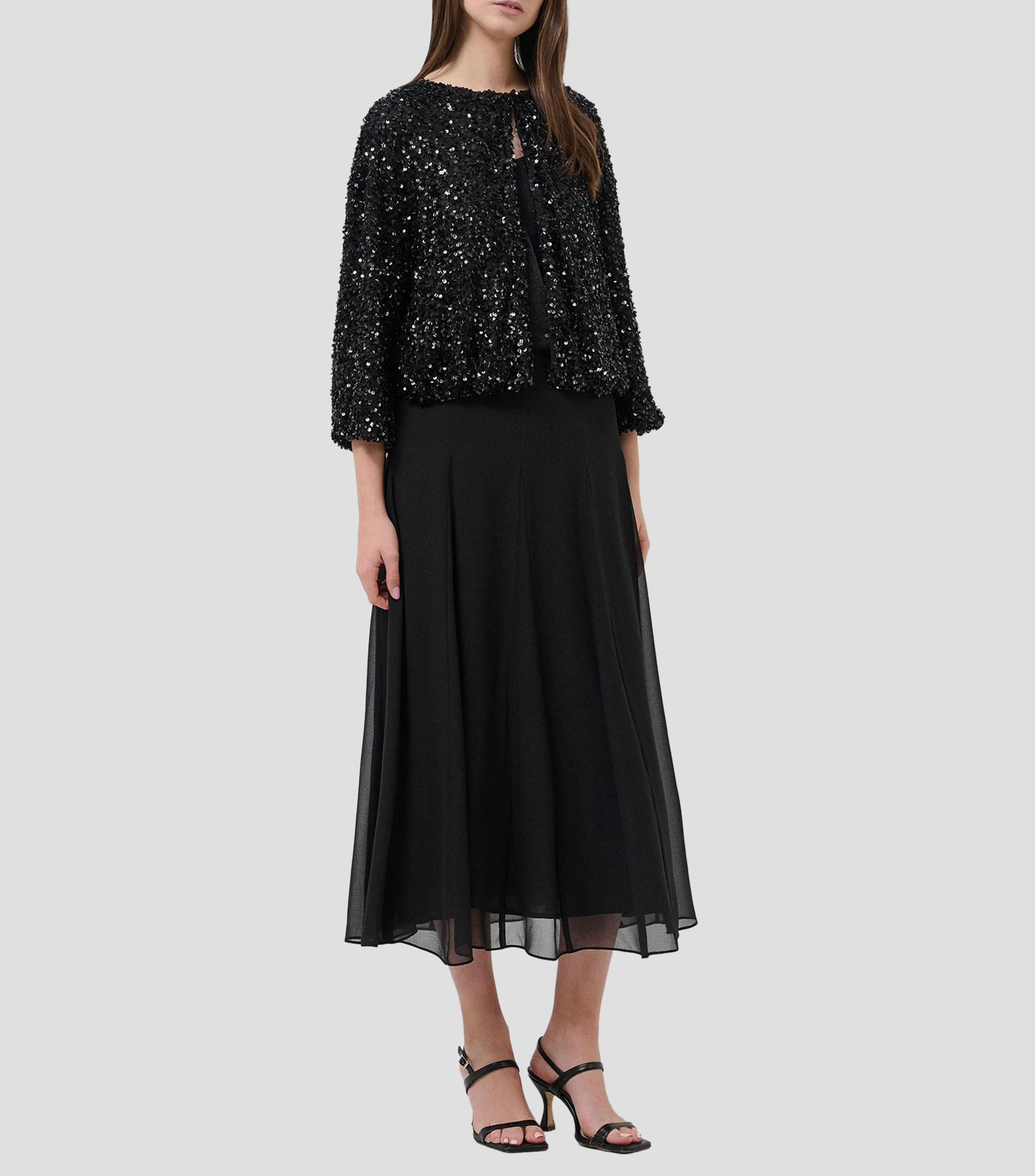 Falda midi de corte A lisa Mujer