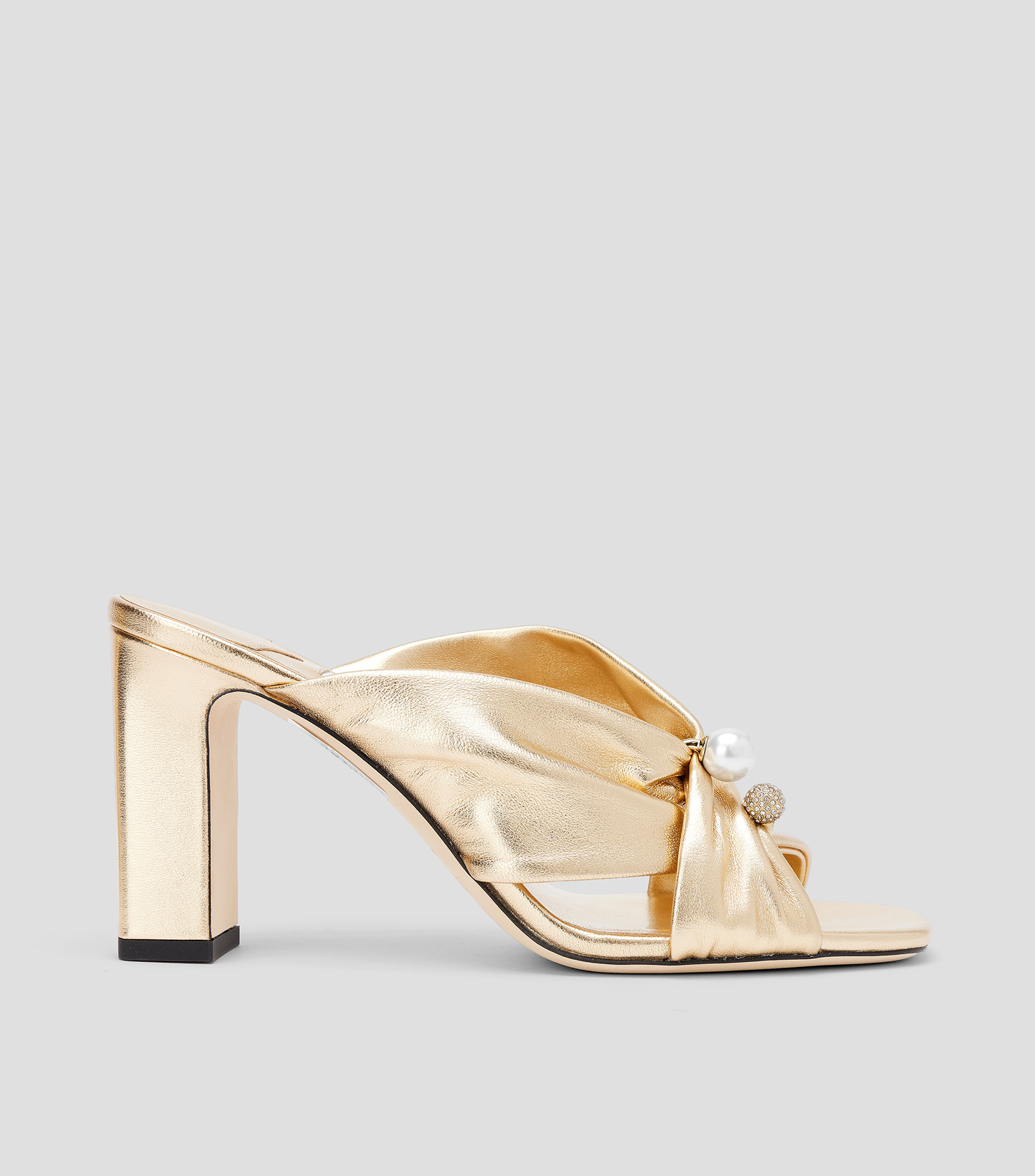Sandalias con tacón alto cuadrado Mujer