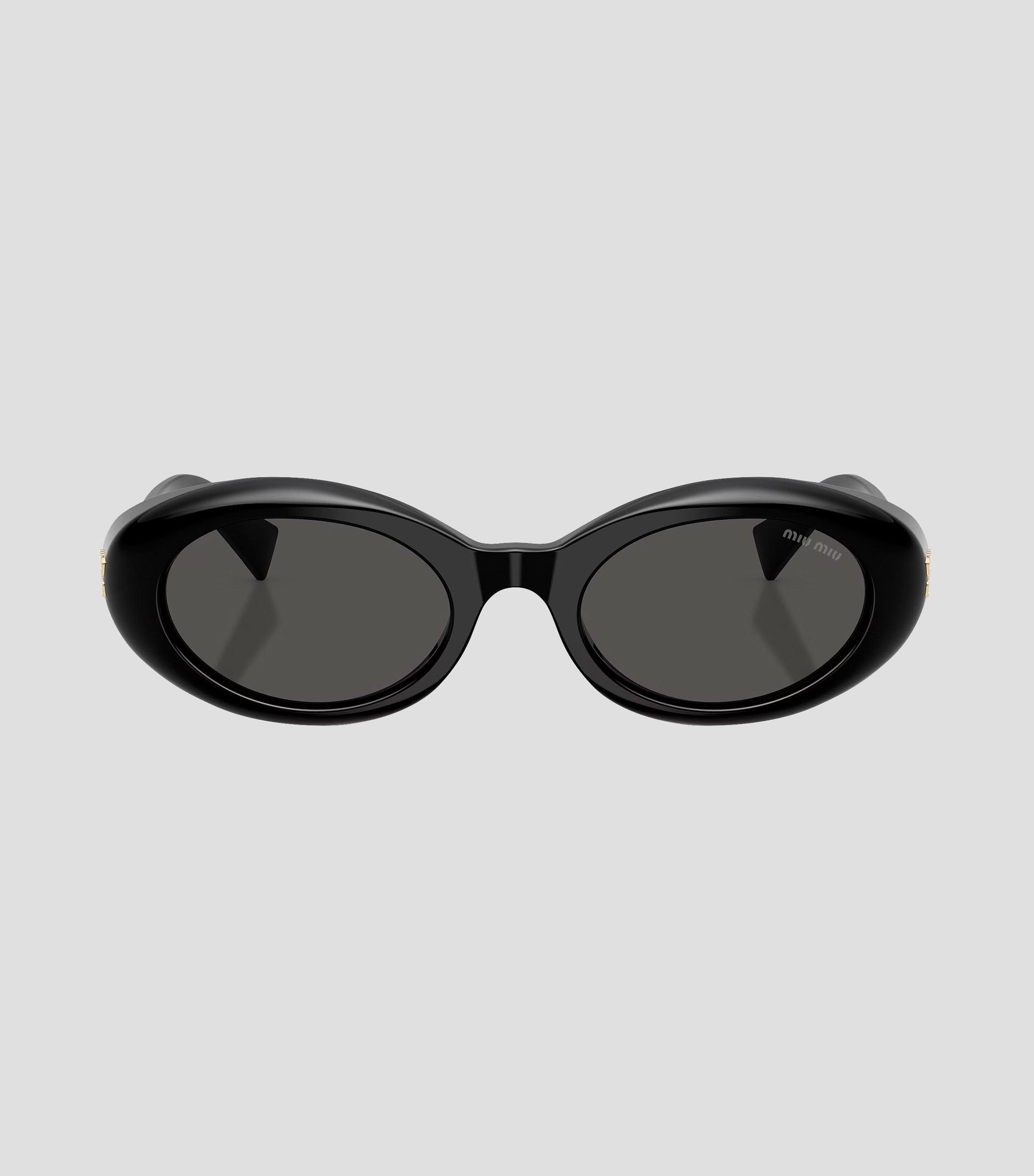 Lentes de sol ovalados negros Mujer