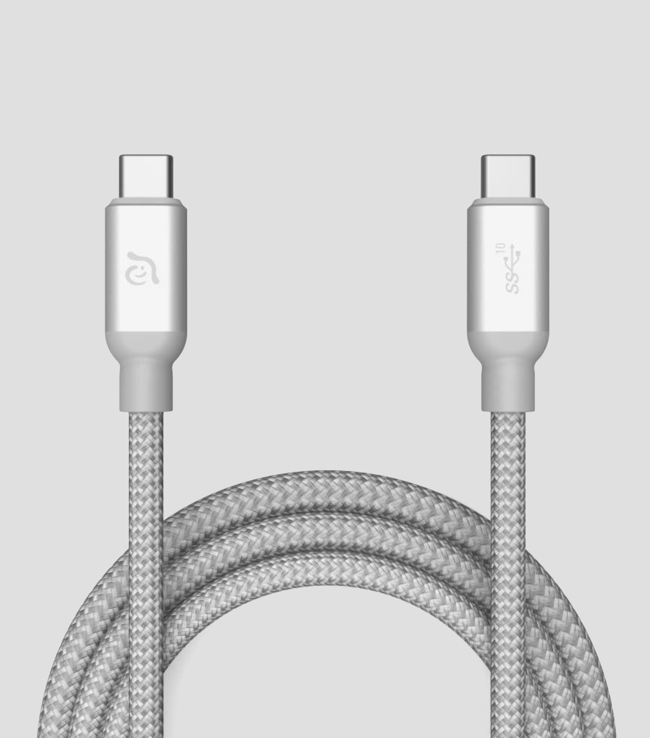 Cable USB Casa C100 trenzado Plata