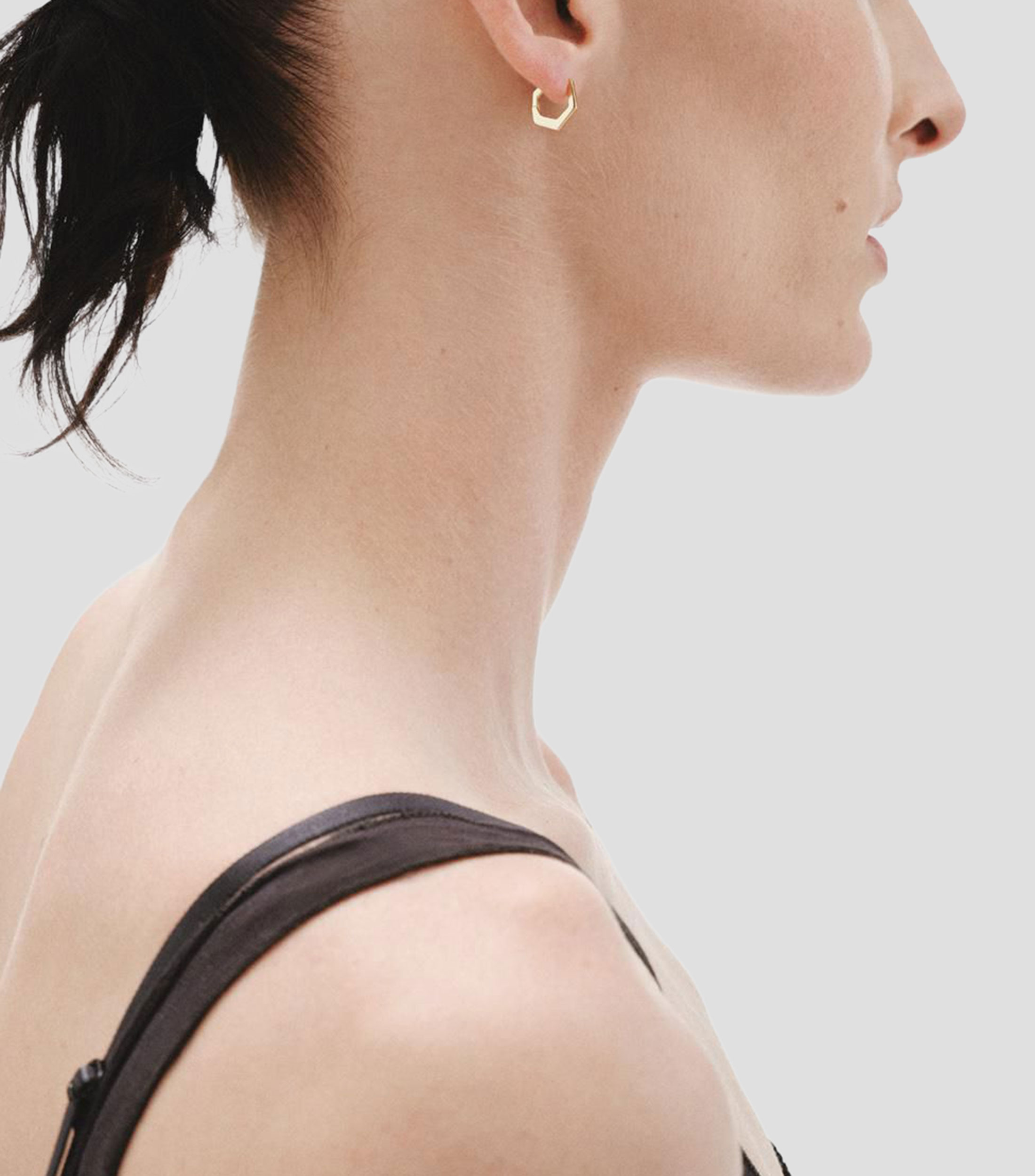 Pendientes hexagonales en plata .925 Connector Criolla Mujer