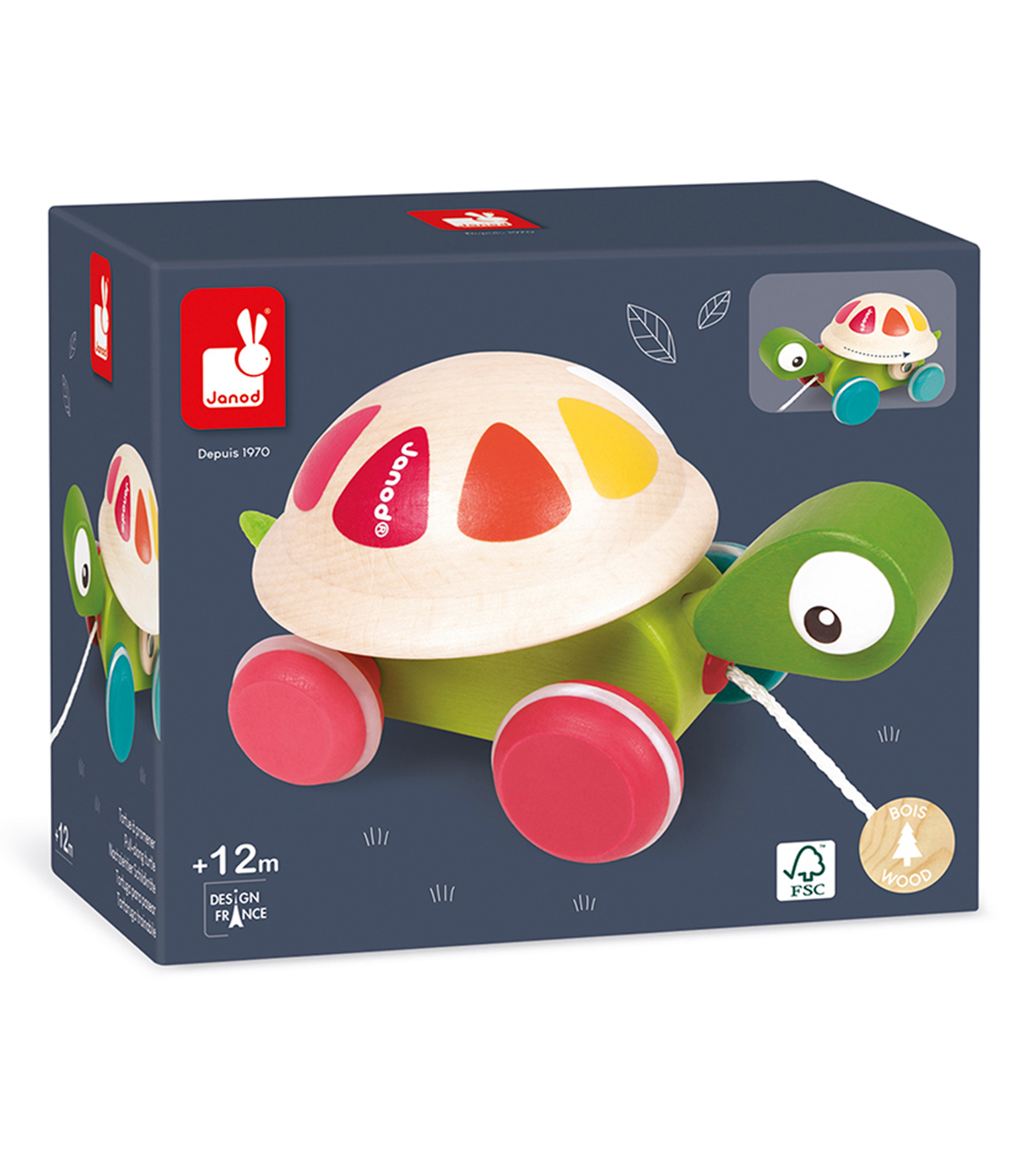 Juguete para bebe Tortuga Sonajero De Arrastre - Zigolos