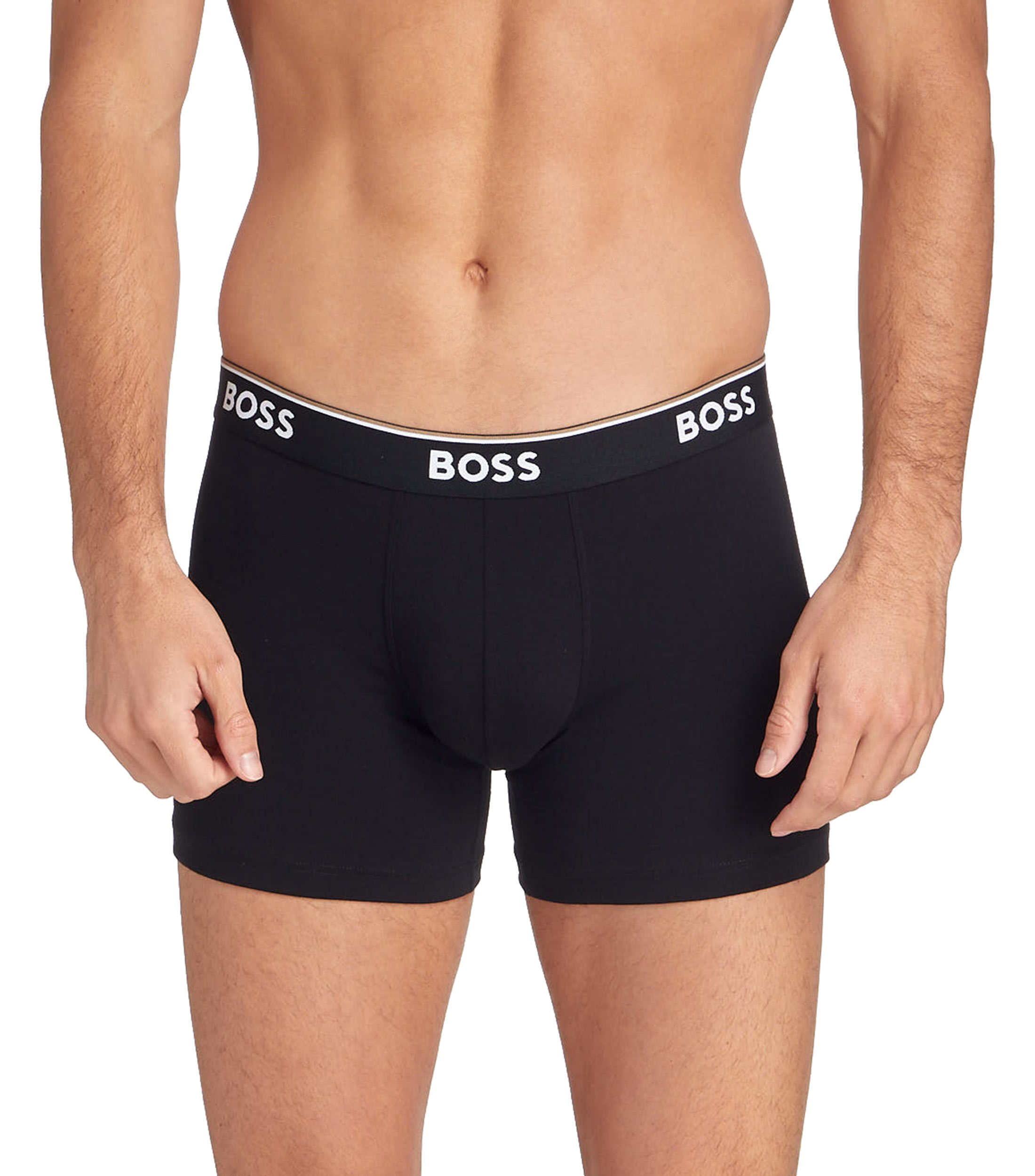 Set de tres boxers Boss con logos en algodon elastico Hombre