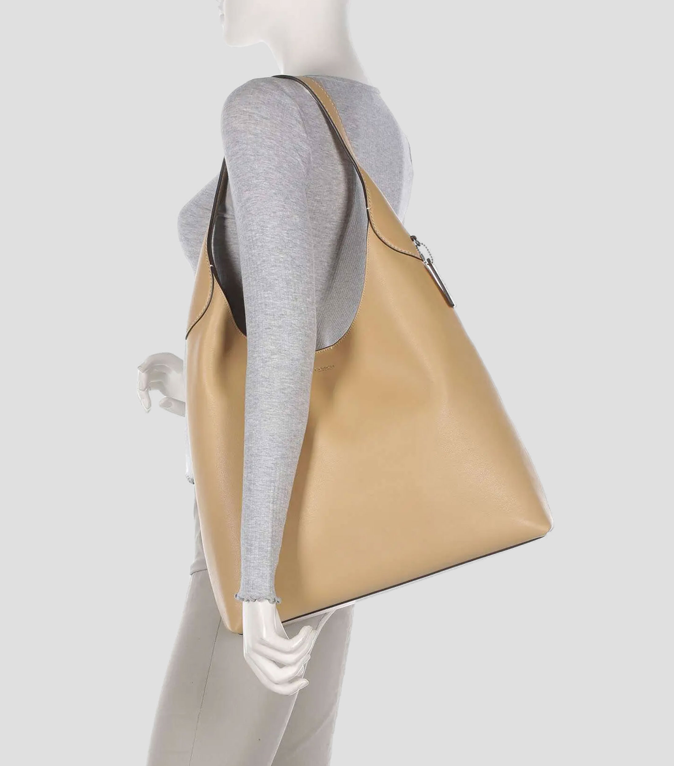 Bolso shoulder beige en piel Brooklyn 39 Mujer