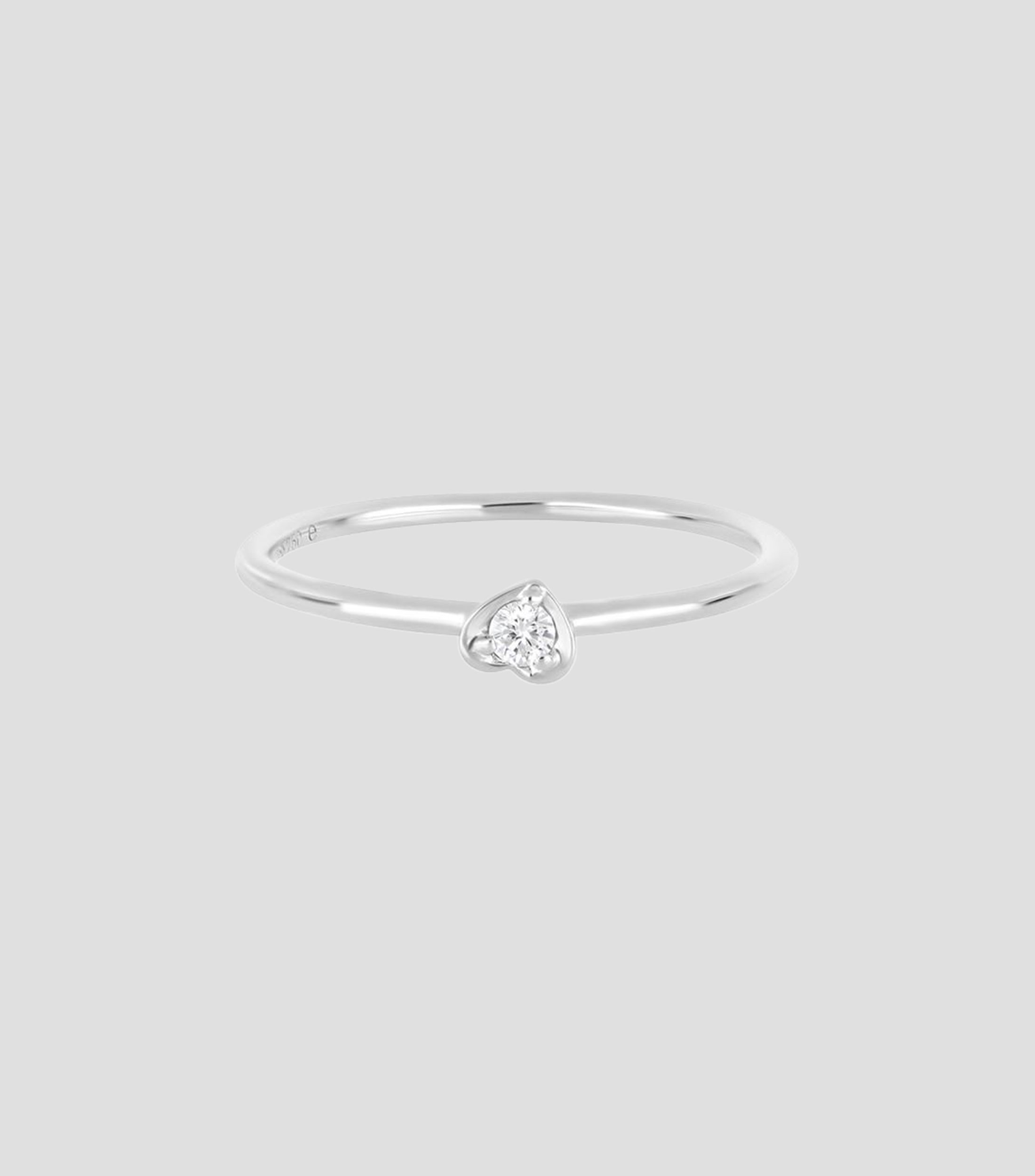 Anillo en Oro blanco de 18 Kilates con Diamante Mujer