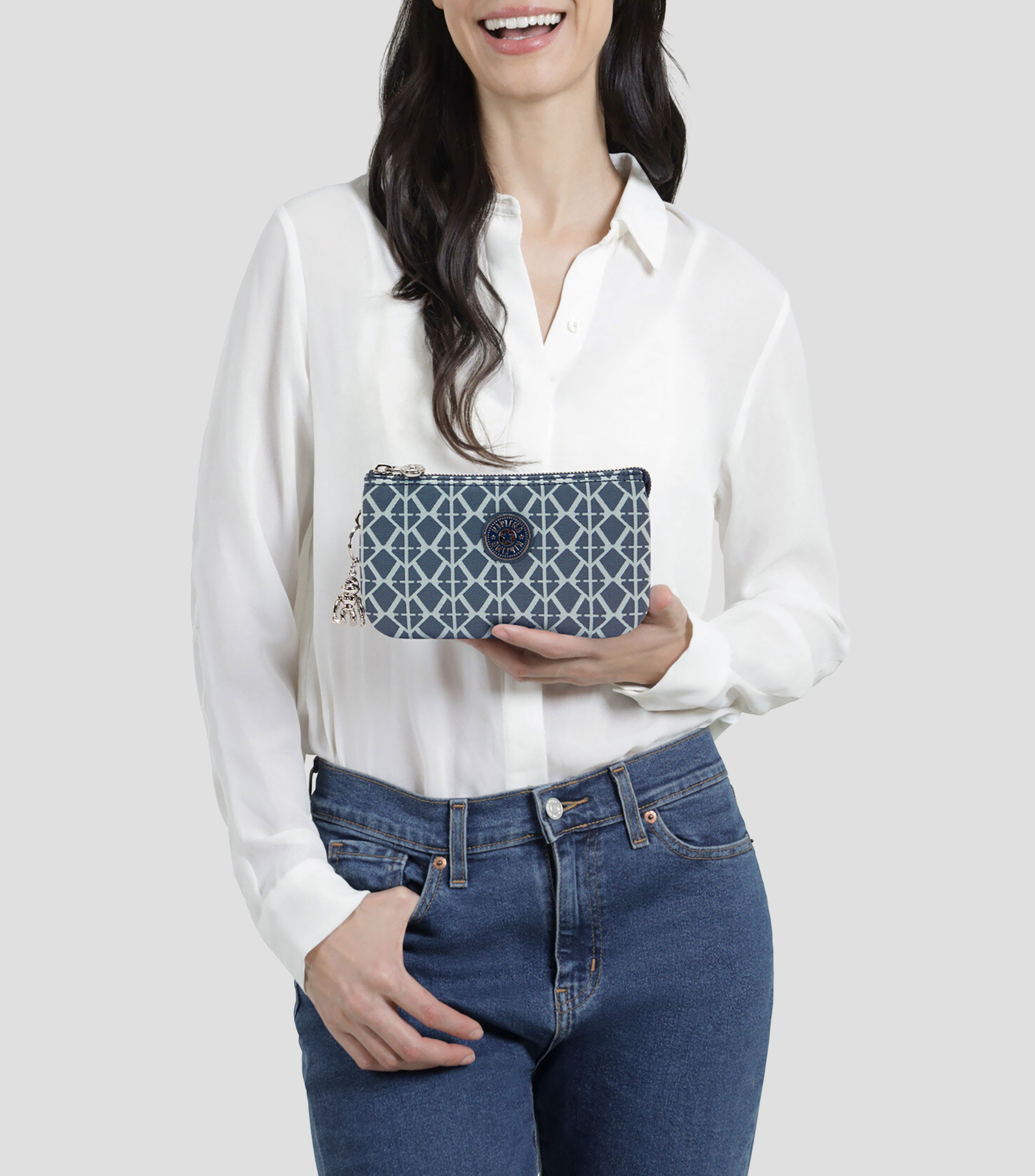 Cosmetiquera azul Creativity estampada Mujer