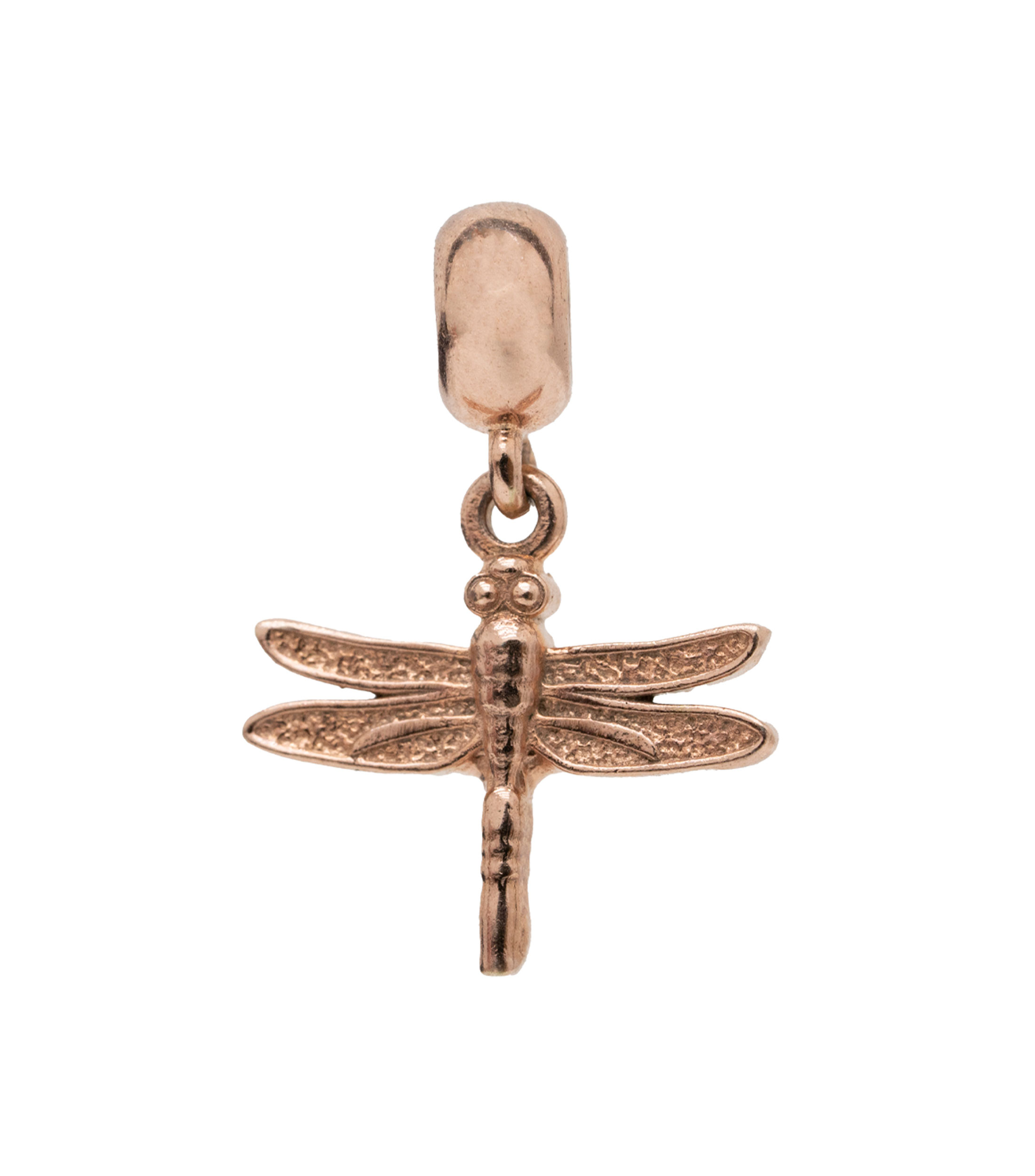 Charm Libélula en plata .925 tono oro rosa Mujer