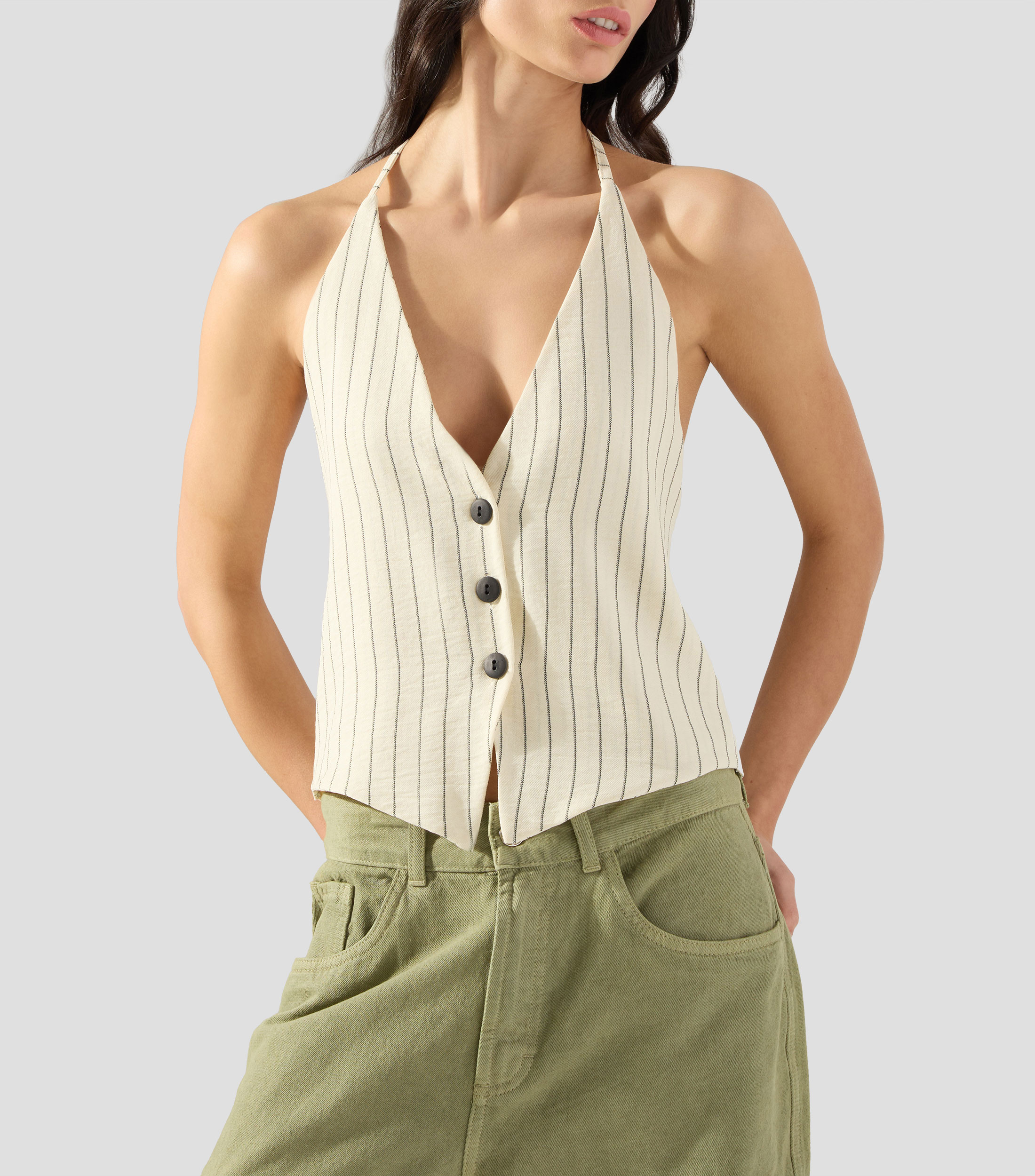 Chaleco con botones Mujer