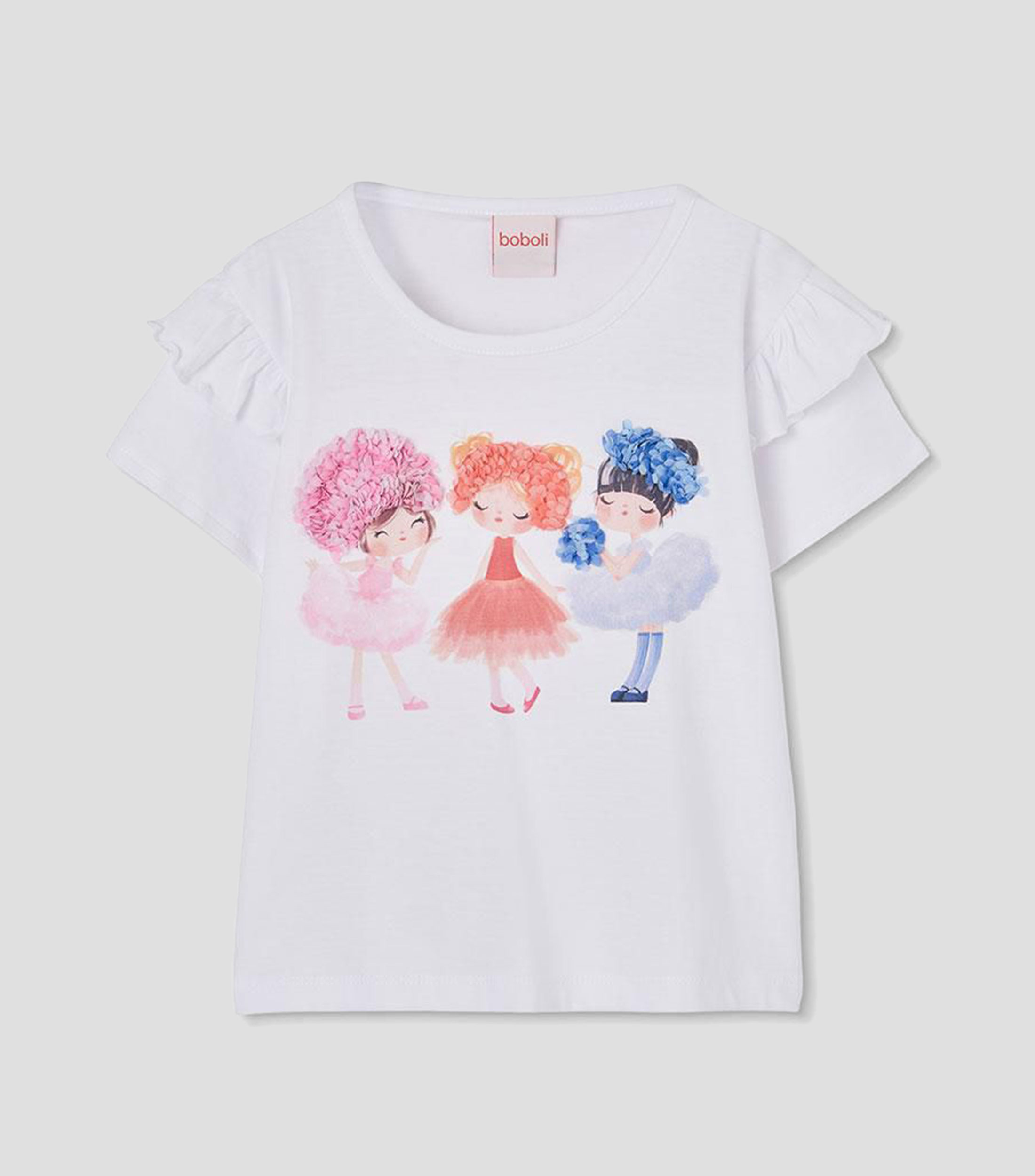 Playera cuello redondo manga corta con estampado Bebé